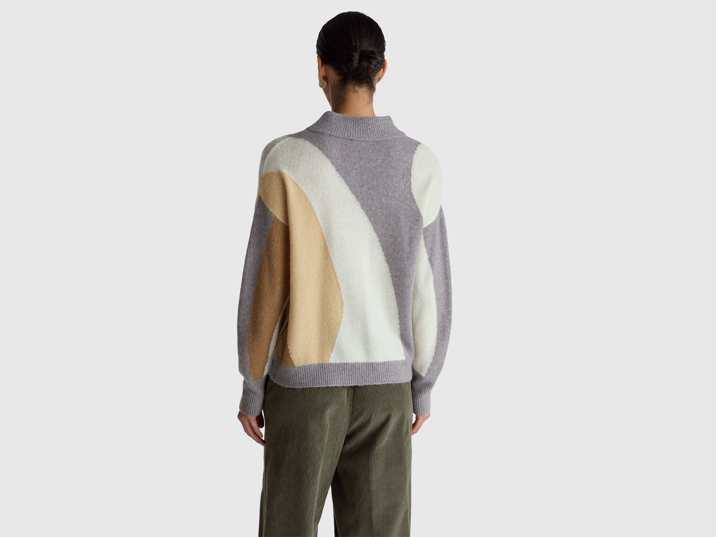 Pull intarsia coupe carrée – Image 2