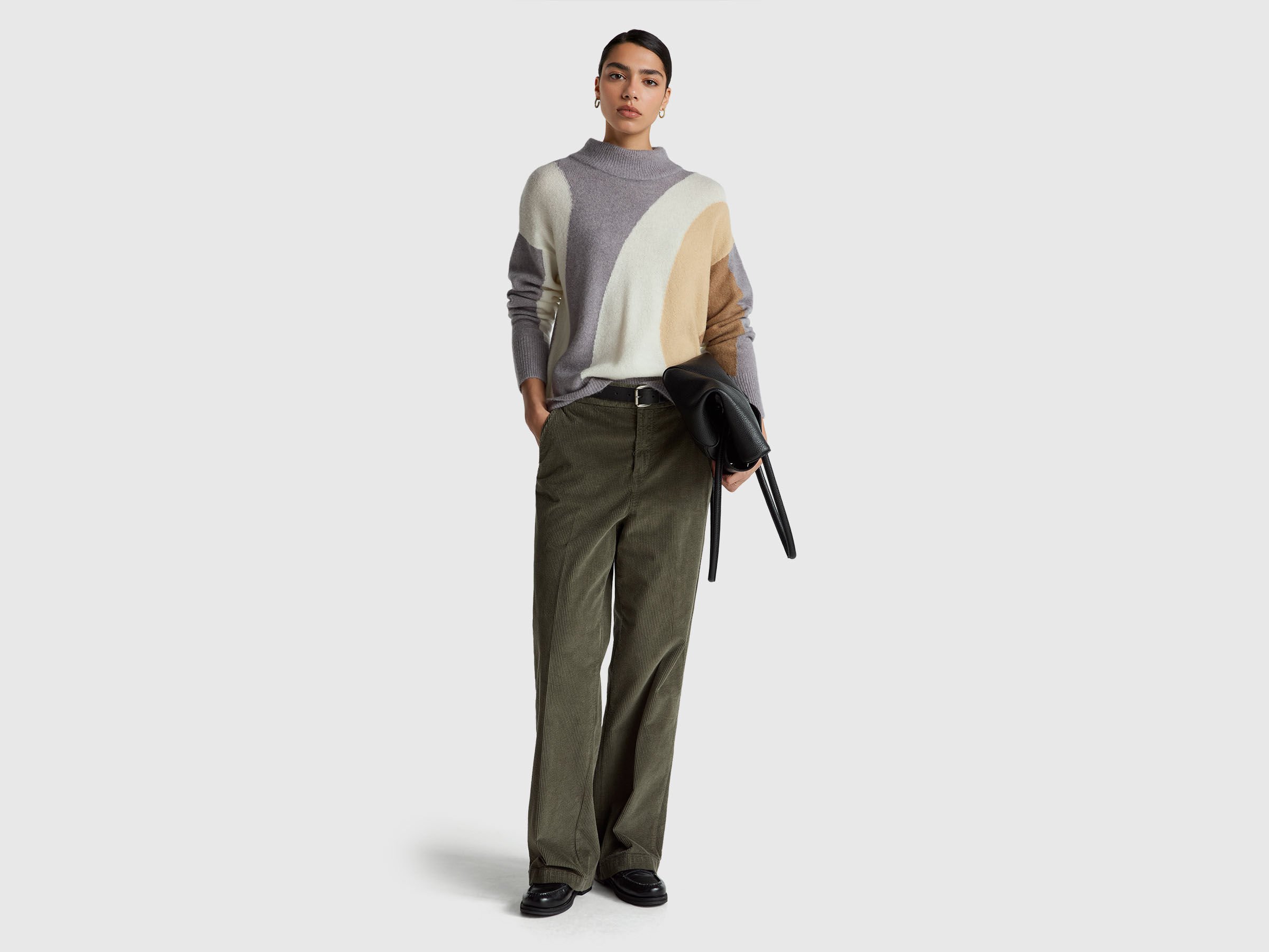 Pull intarsia coupe carrée – Image 3