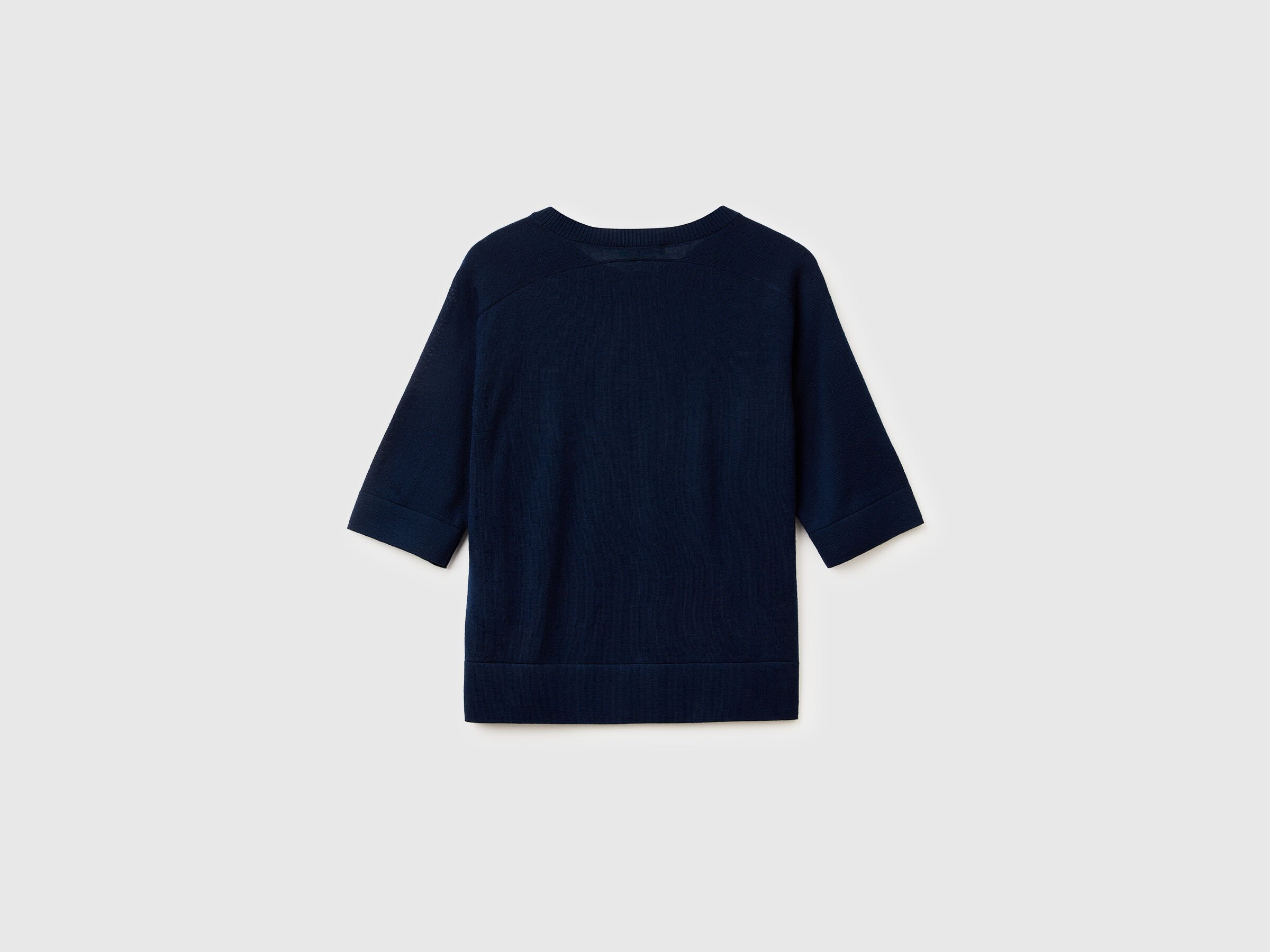 Pull à manches courtes en pure laine mérinos – Image 6