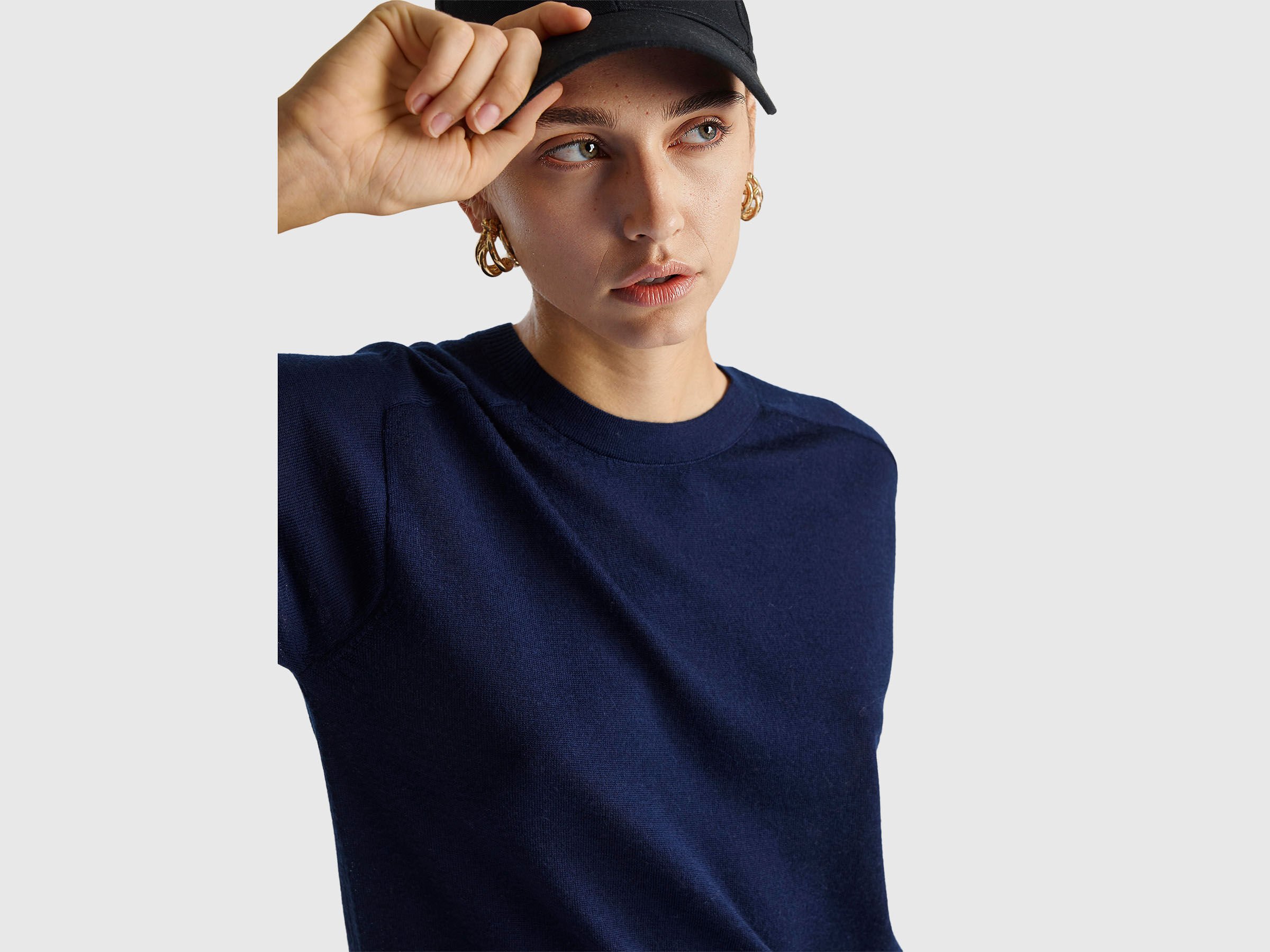 Pull à manches courtes en pure laine mérinos – Image 4