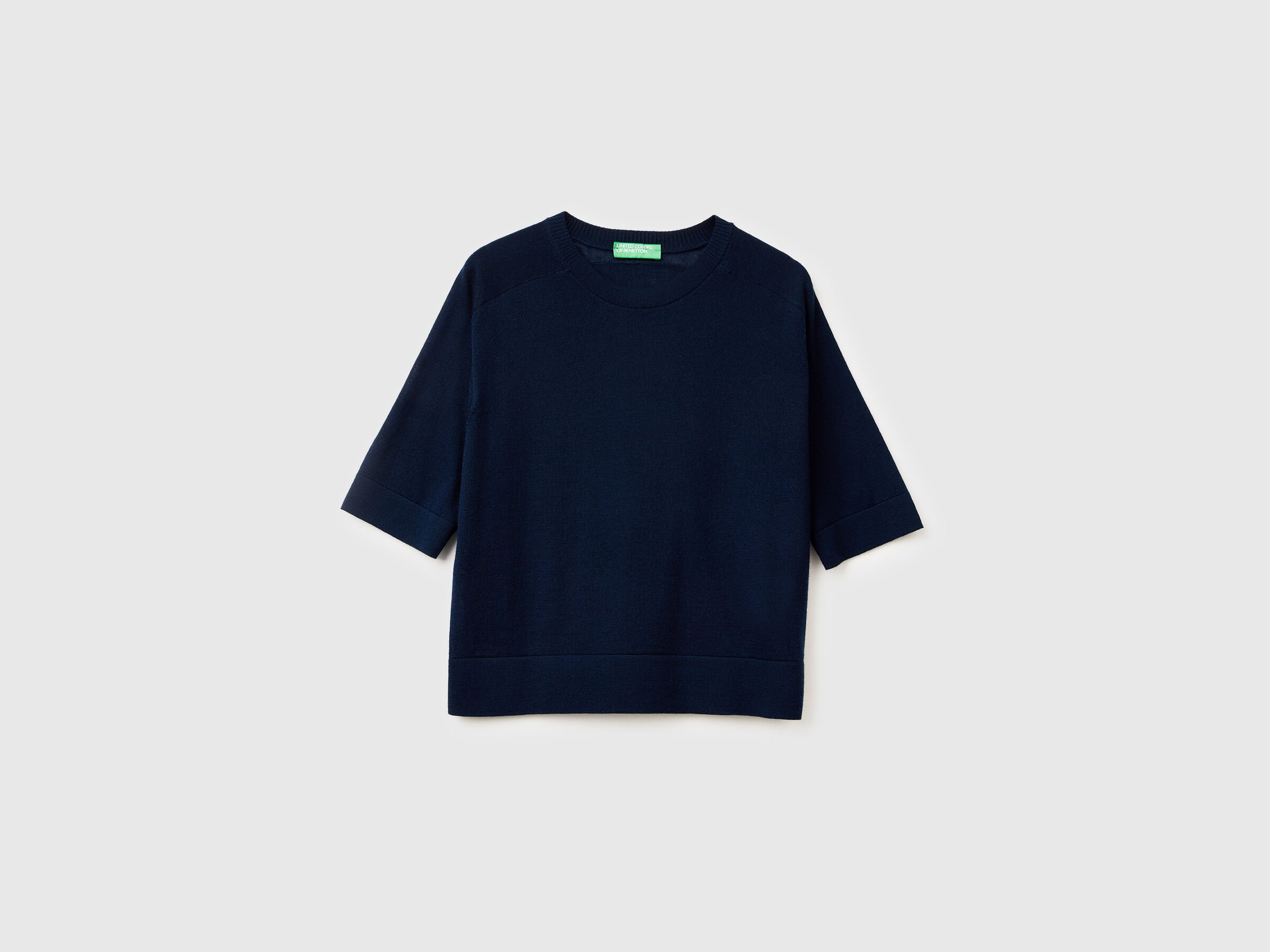 Pull à manches courtes en pure laine mérinos – Image 5