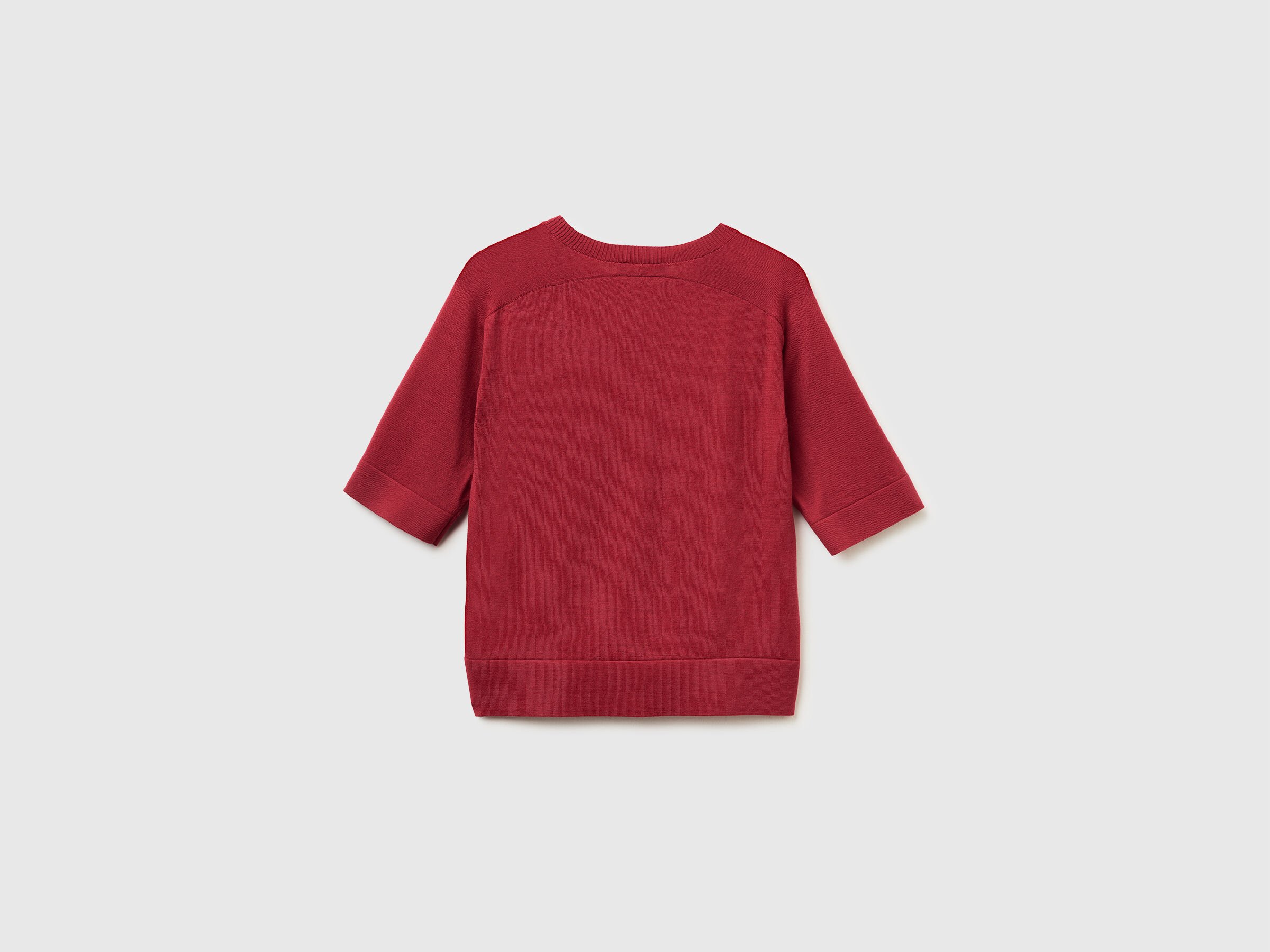 Pull à manches courtes en pure laine mérinos – Image 6