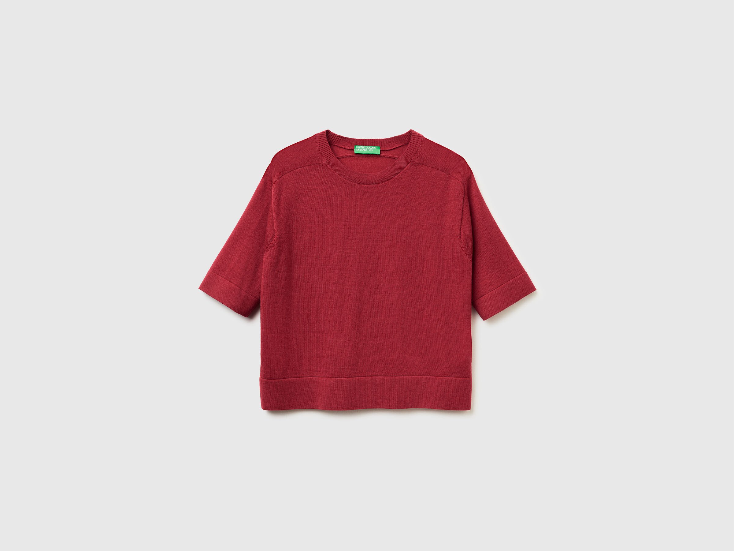 Pull à manches courtes en pure laine mérinos – Image 5