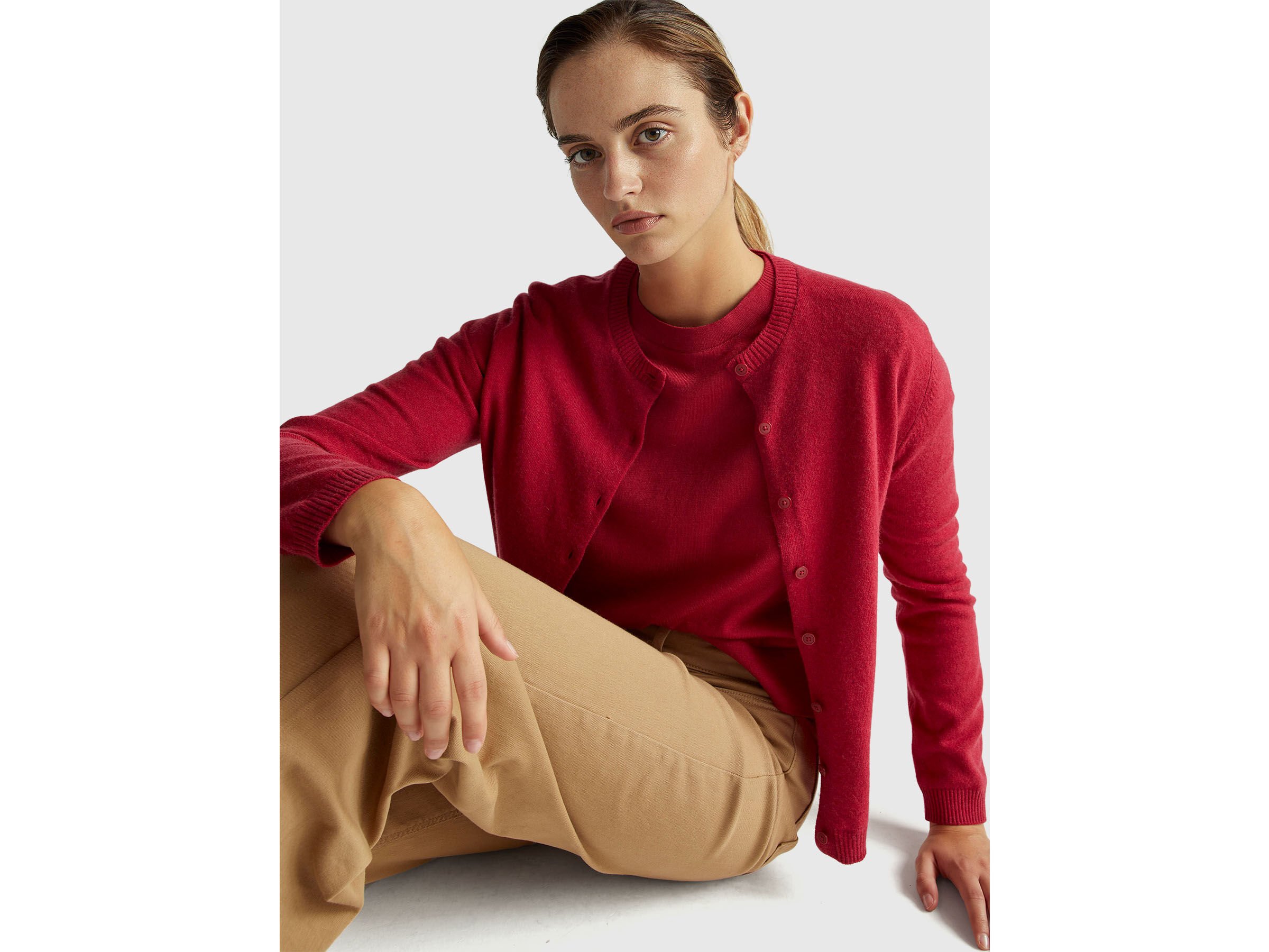 Pull à manches courtes en pure laine mérinos – Image 3