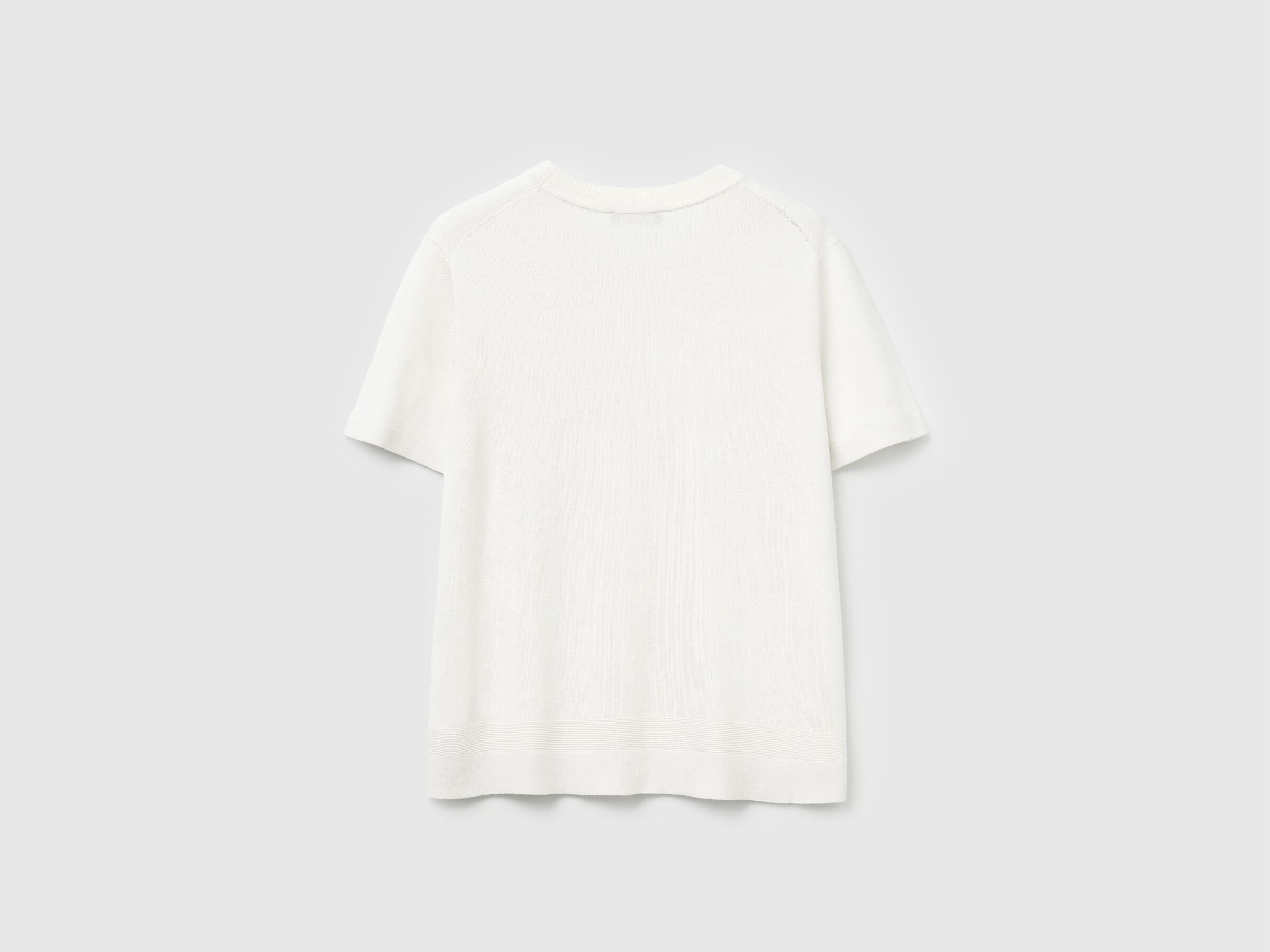 Pull à manches courtes en soie mélangée – Image 6