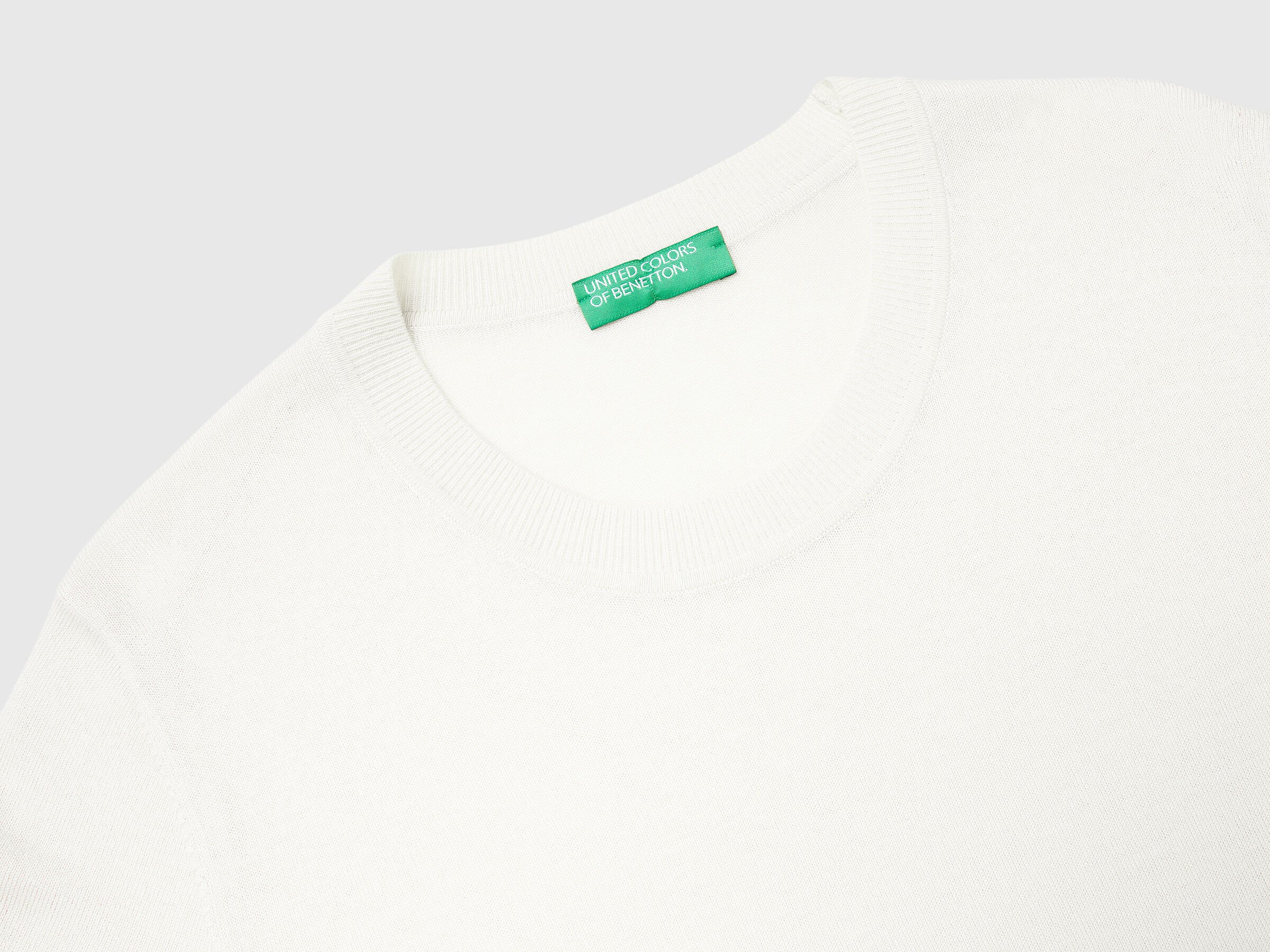 Pull à manches courtes en soie mélangée – Image 7