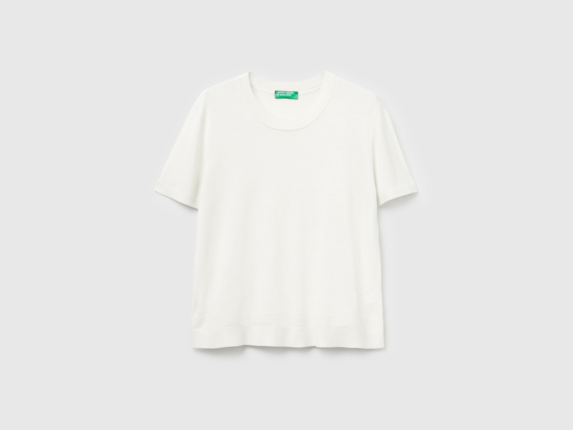 Pull à manches courtes en soie mélangée – Image 5