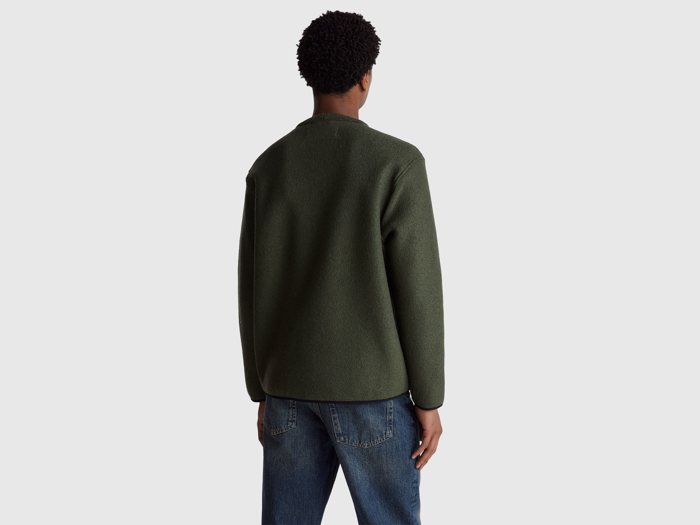 Veste en mélange de laine et de viscose avec poches – Image 2