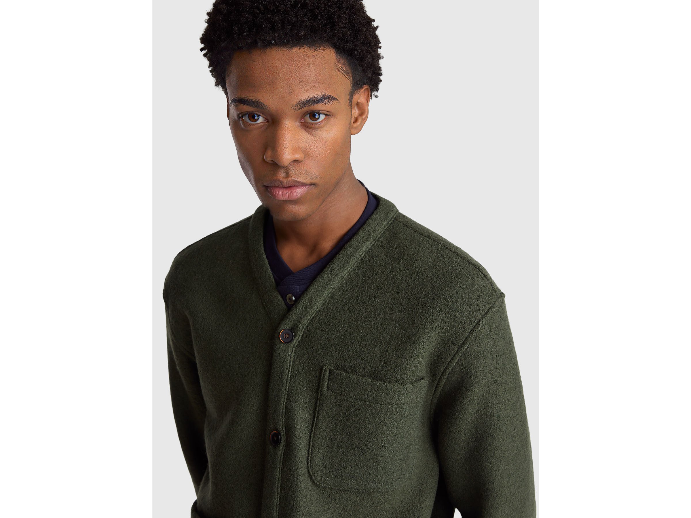 Veste en mélange de laine et de viscose avec poches – Image 4