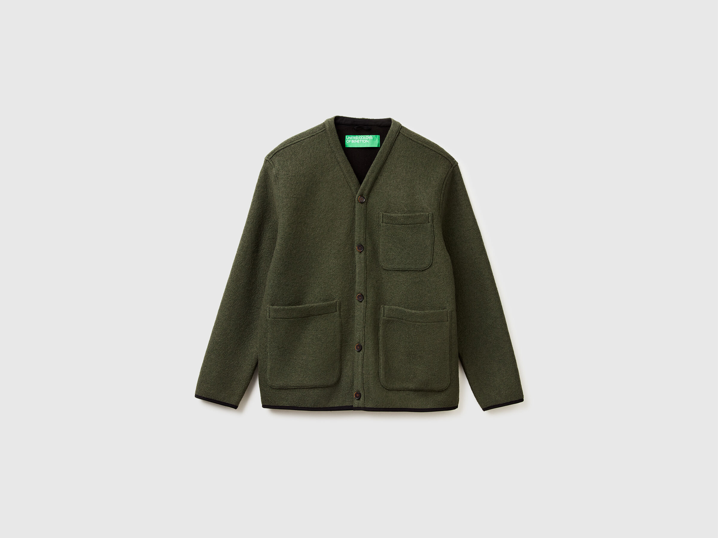 Veste en mélange de laine et de viscose avec poches – Image 5
