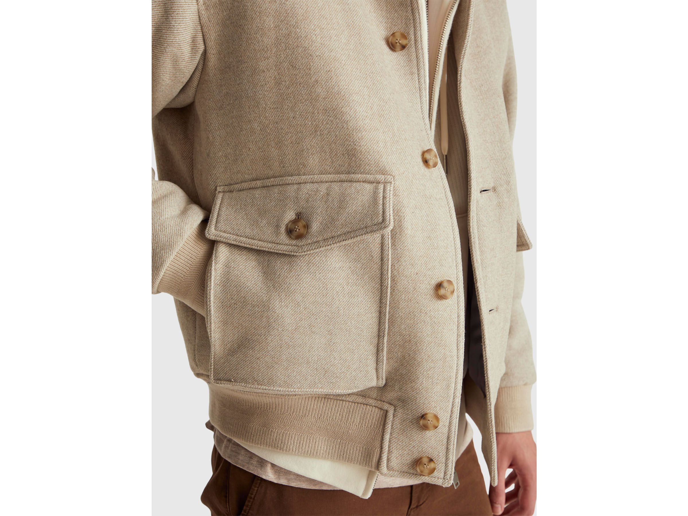Blouson aviateur en laine mélangée – Image 4
