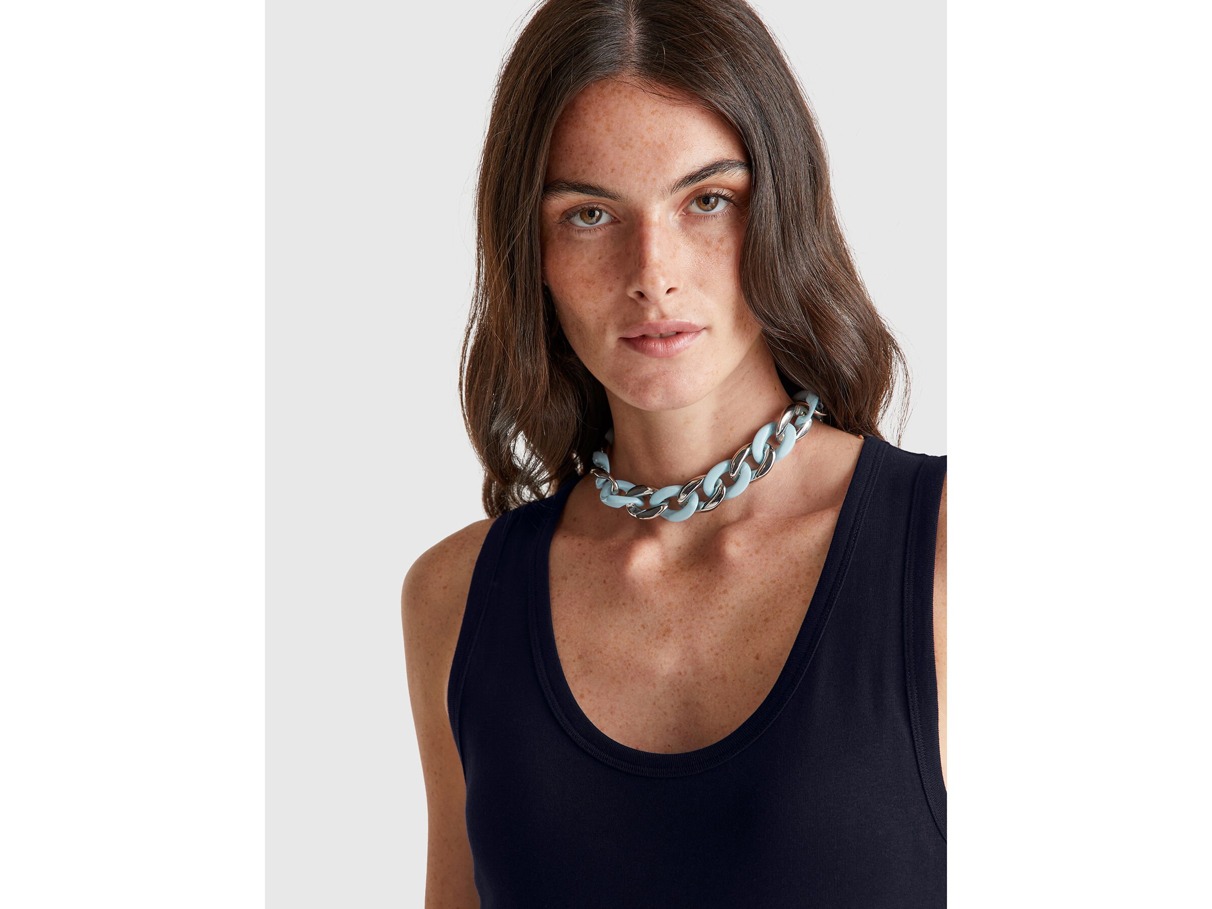 Débardeur bleu foncé en pur coton – Image 3