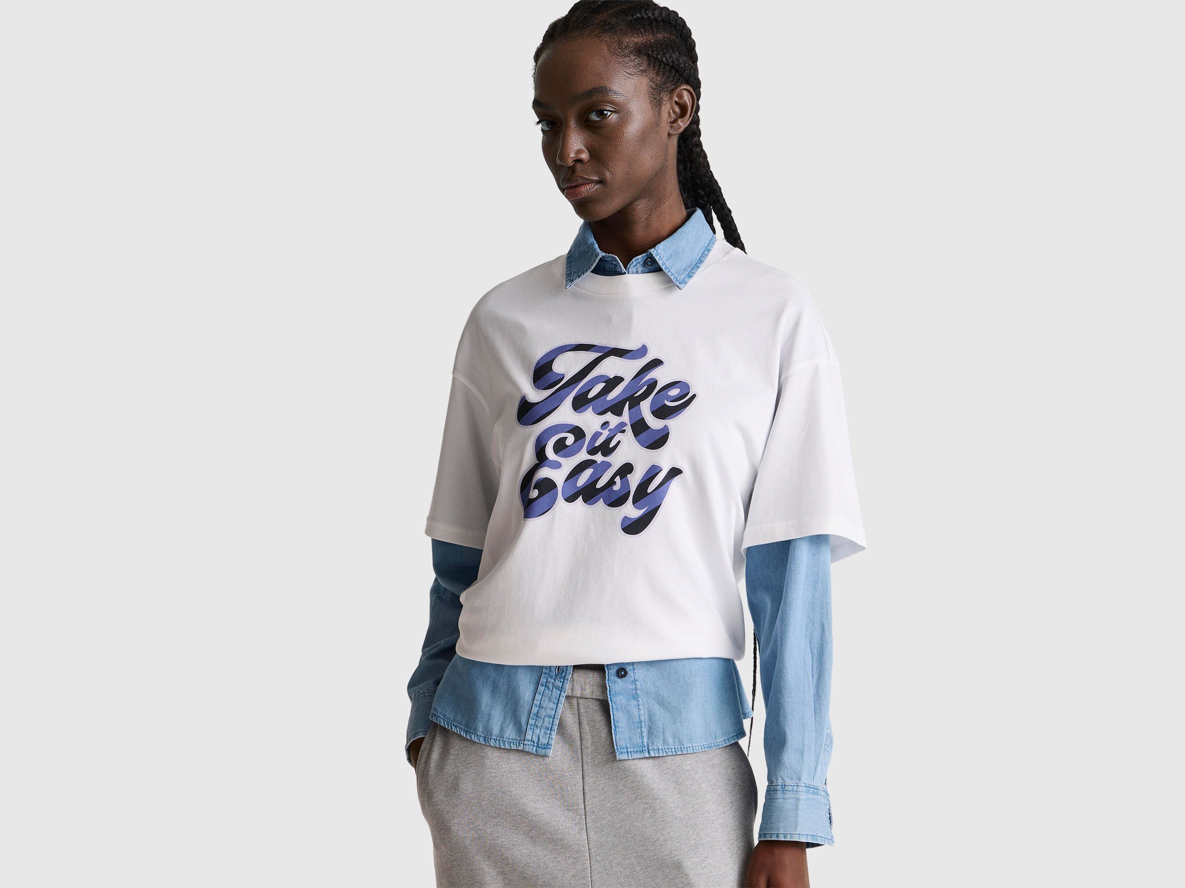 T-shirt avec slogan imprimé T-shirt avec slogan imprimé