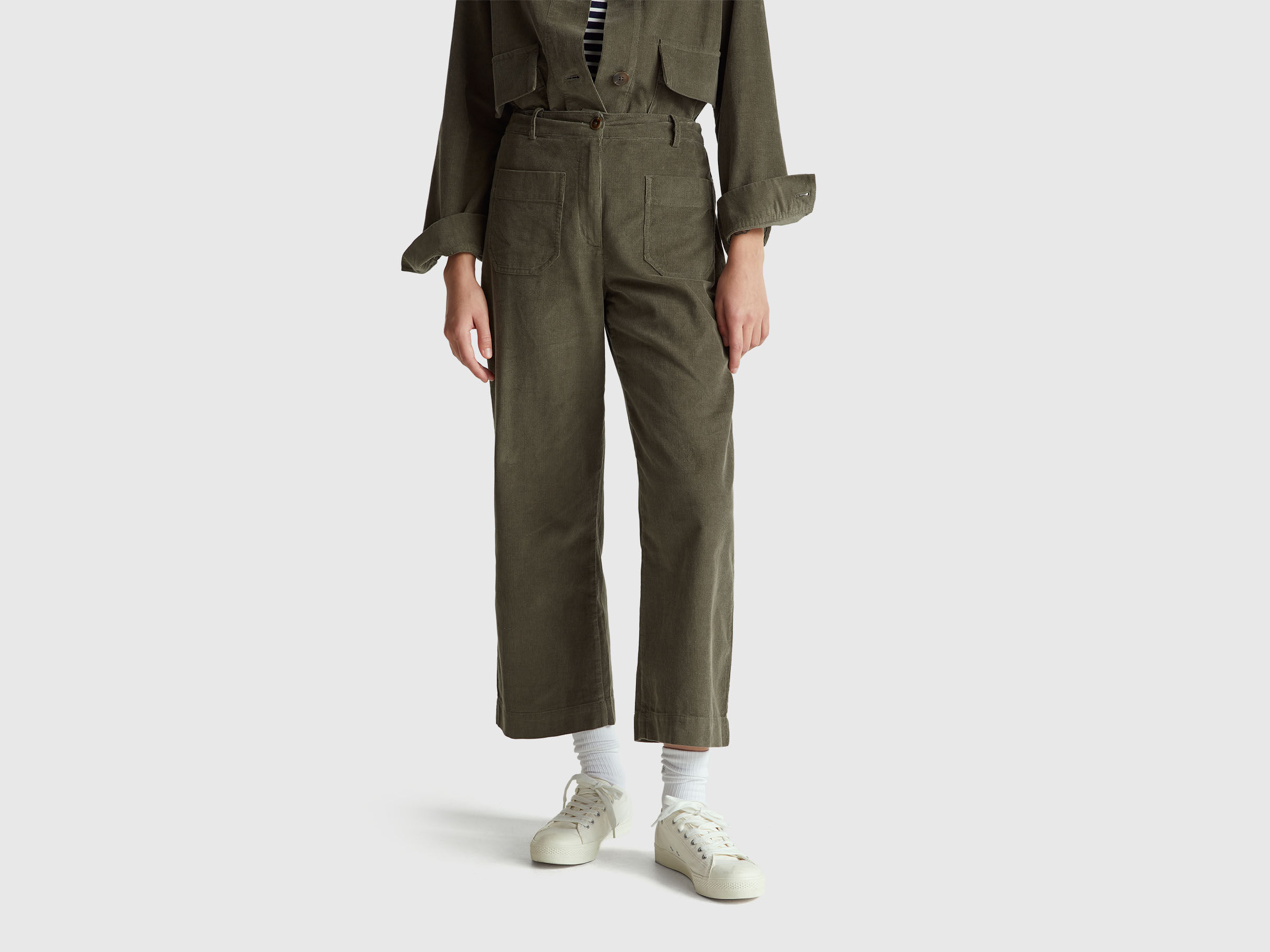 Pantalon droit en velours Pantalon droit en velours