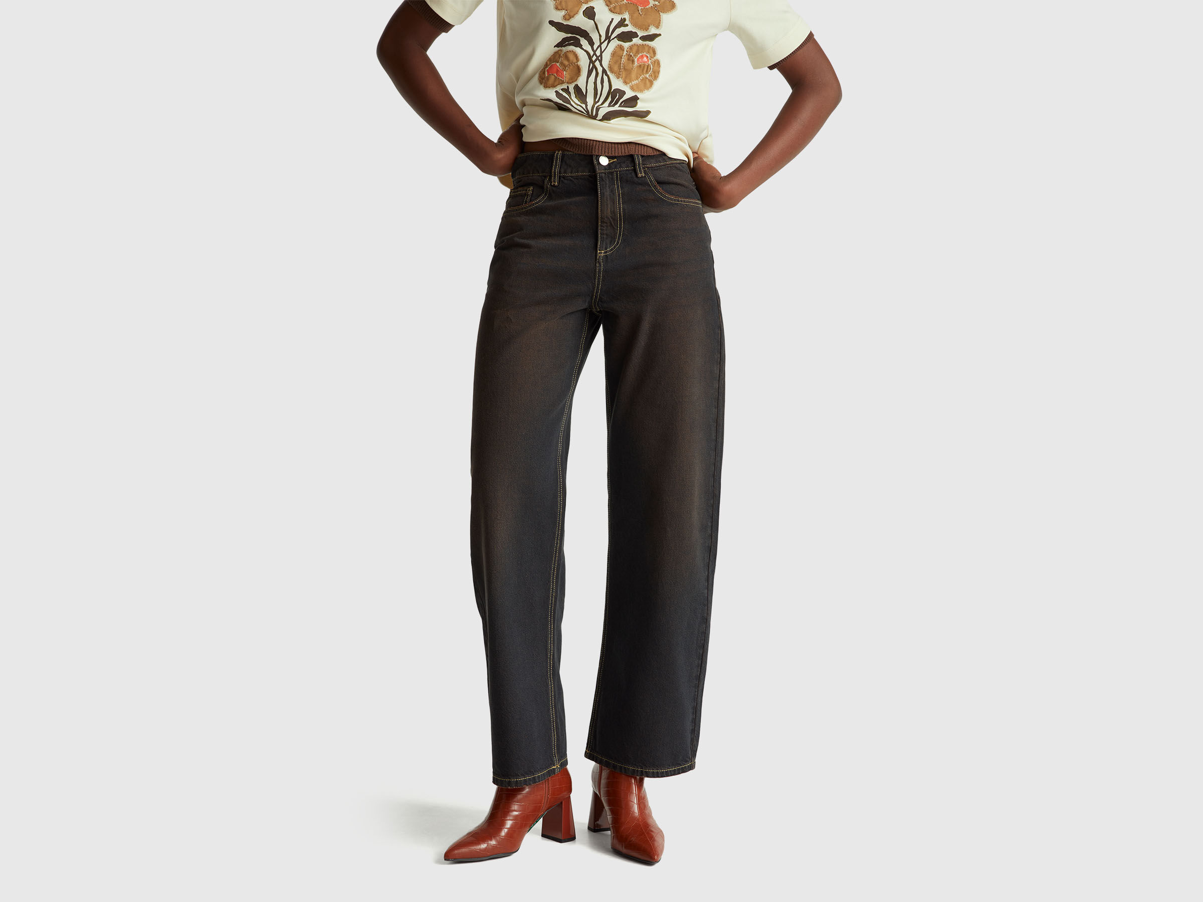 Jean large à cinq poches Jean large à cinq poches