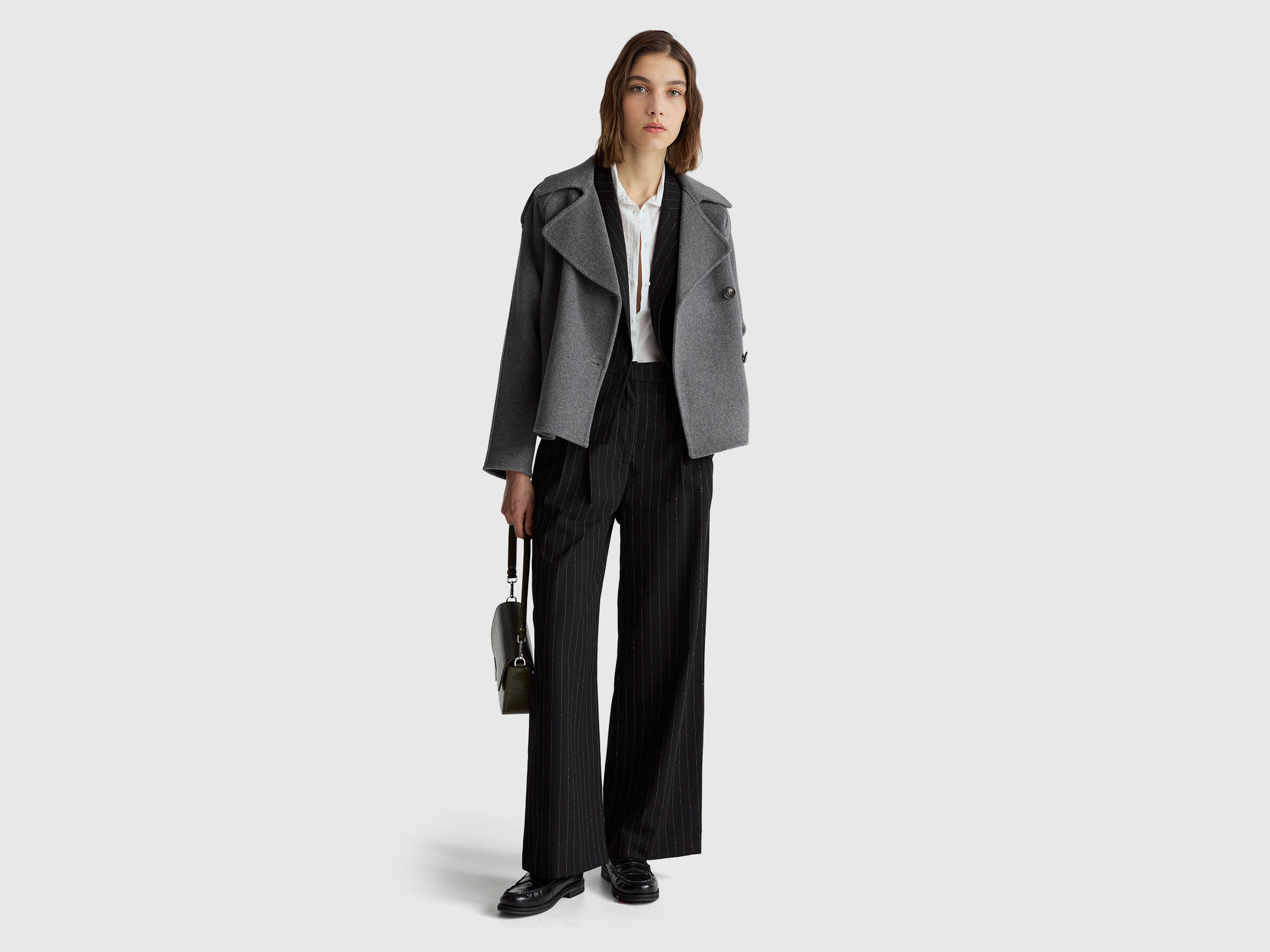 Pantalon palazzo à fines rayures – Image 3
