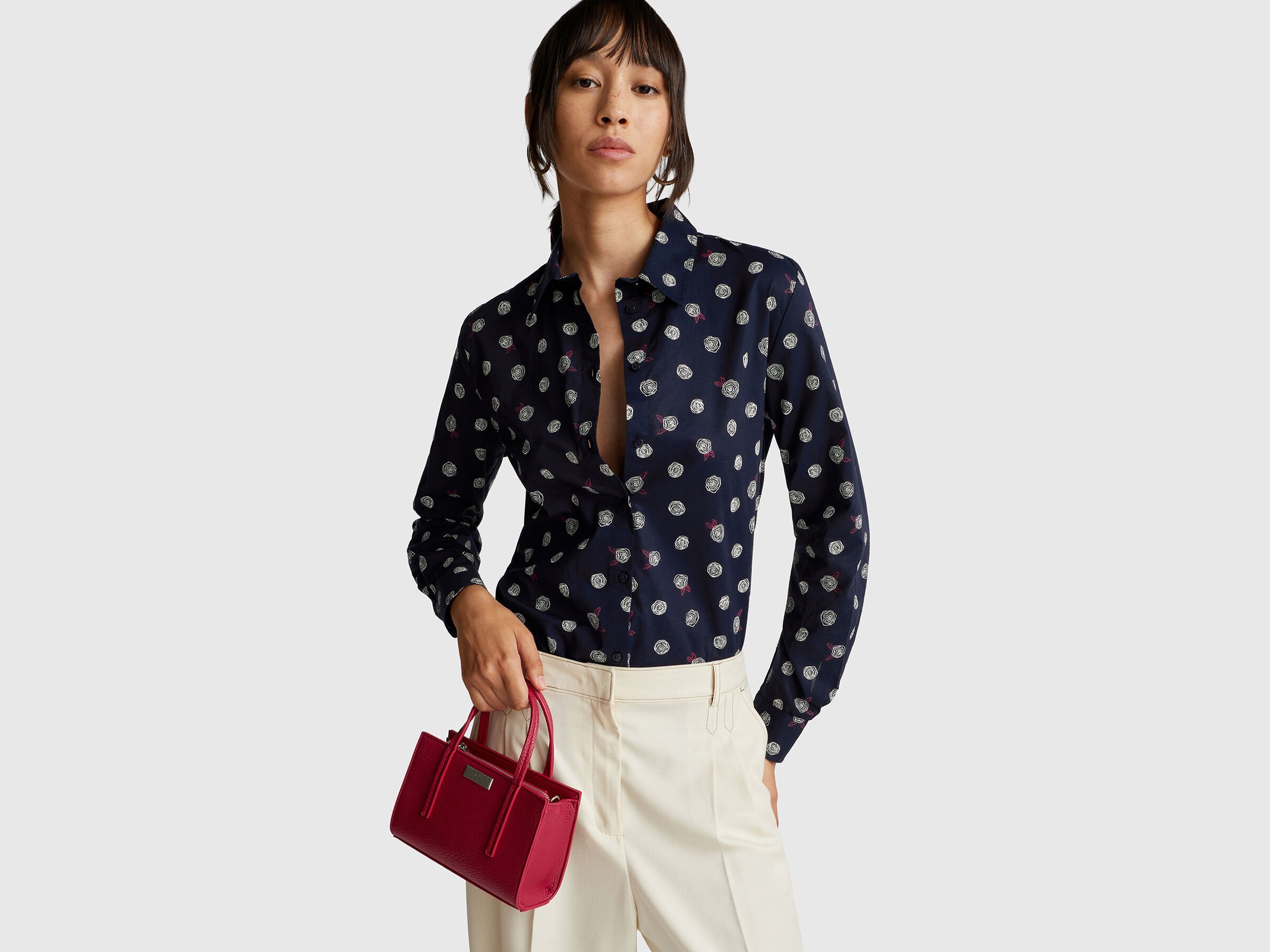 Chemise à motifs en coton léger Chemise à motifs en coton léger