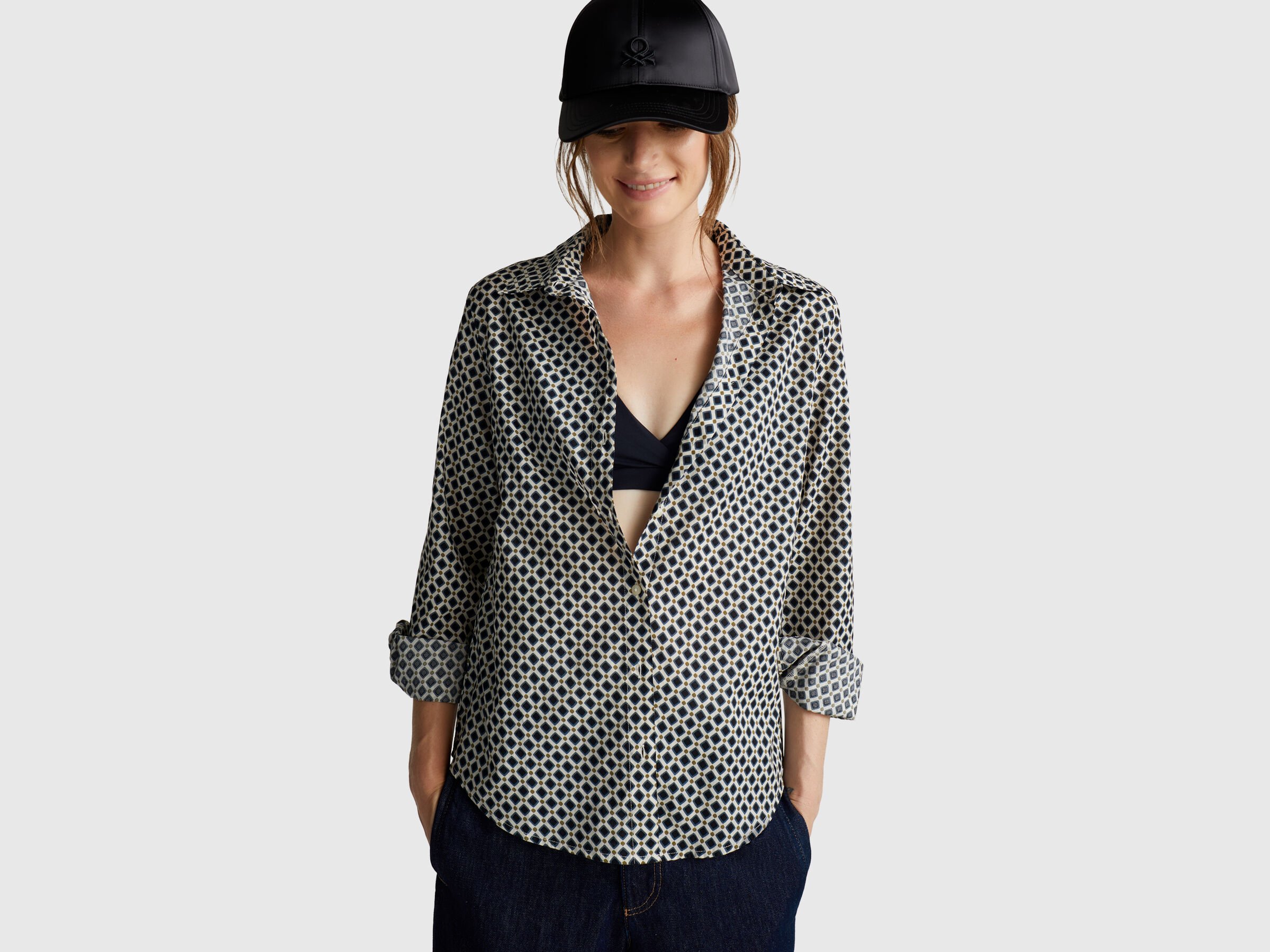 Chemise à motifs en coton léger Chemise à motifs en coton léger