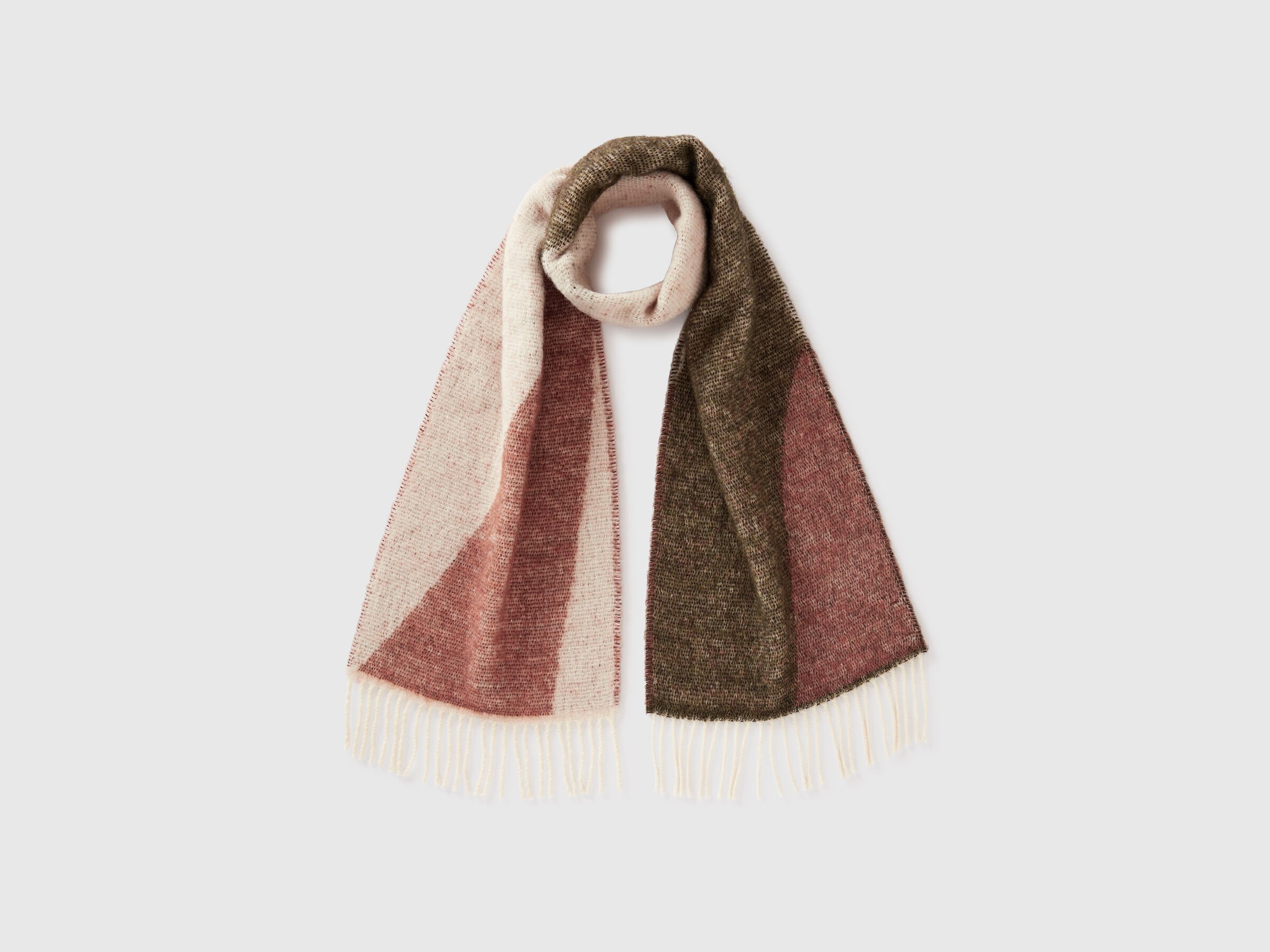 Écharpe à motifs en mélange de laine Écharpe à motifs en mélange de laine