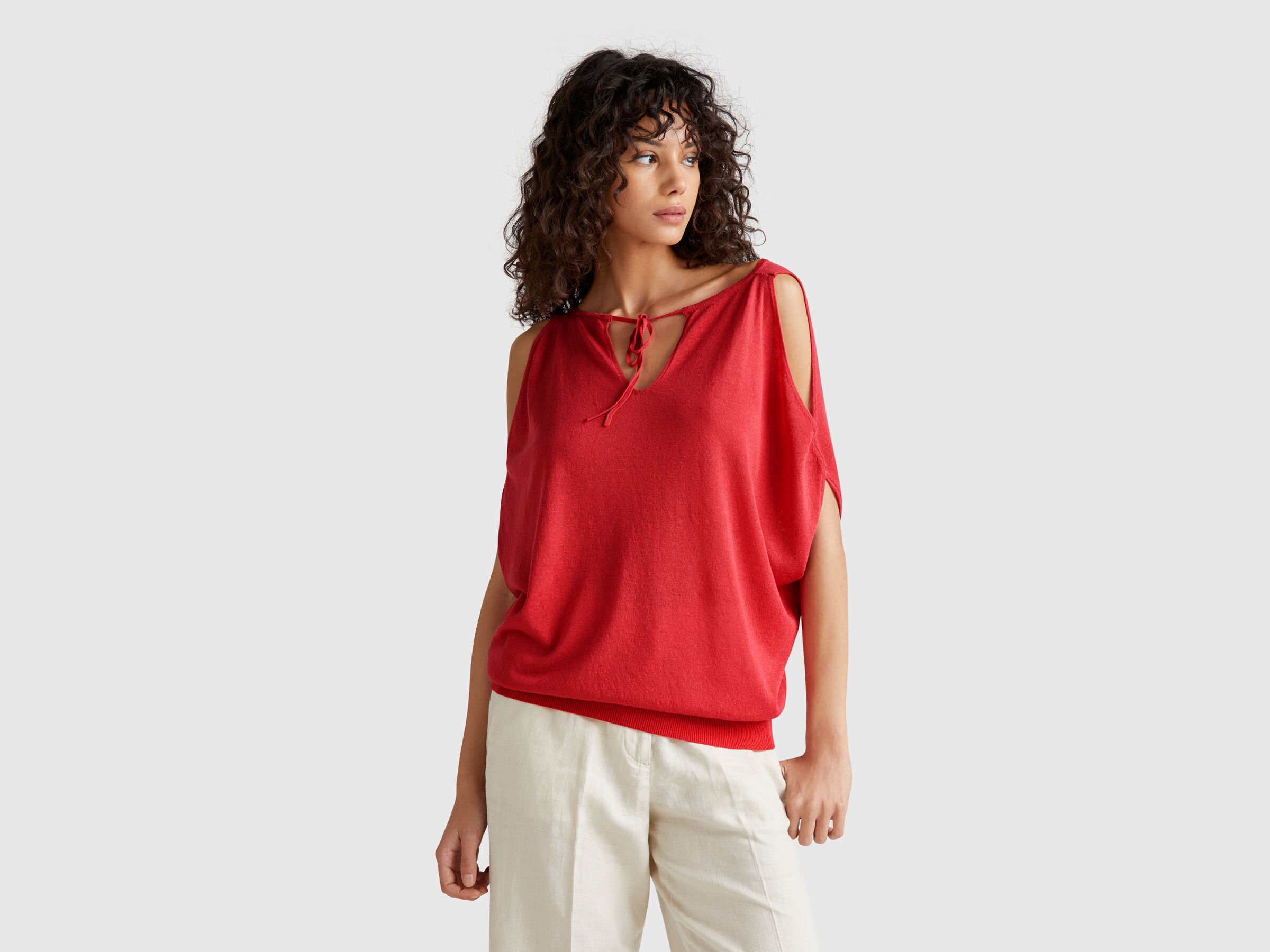 Pull réversible en lin mélangé Pull réversible en lin mélangé