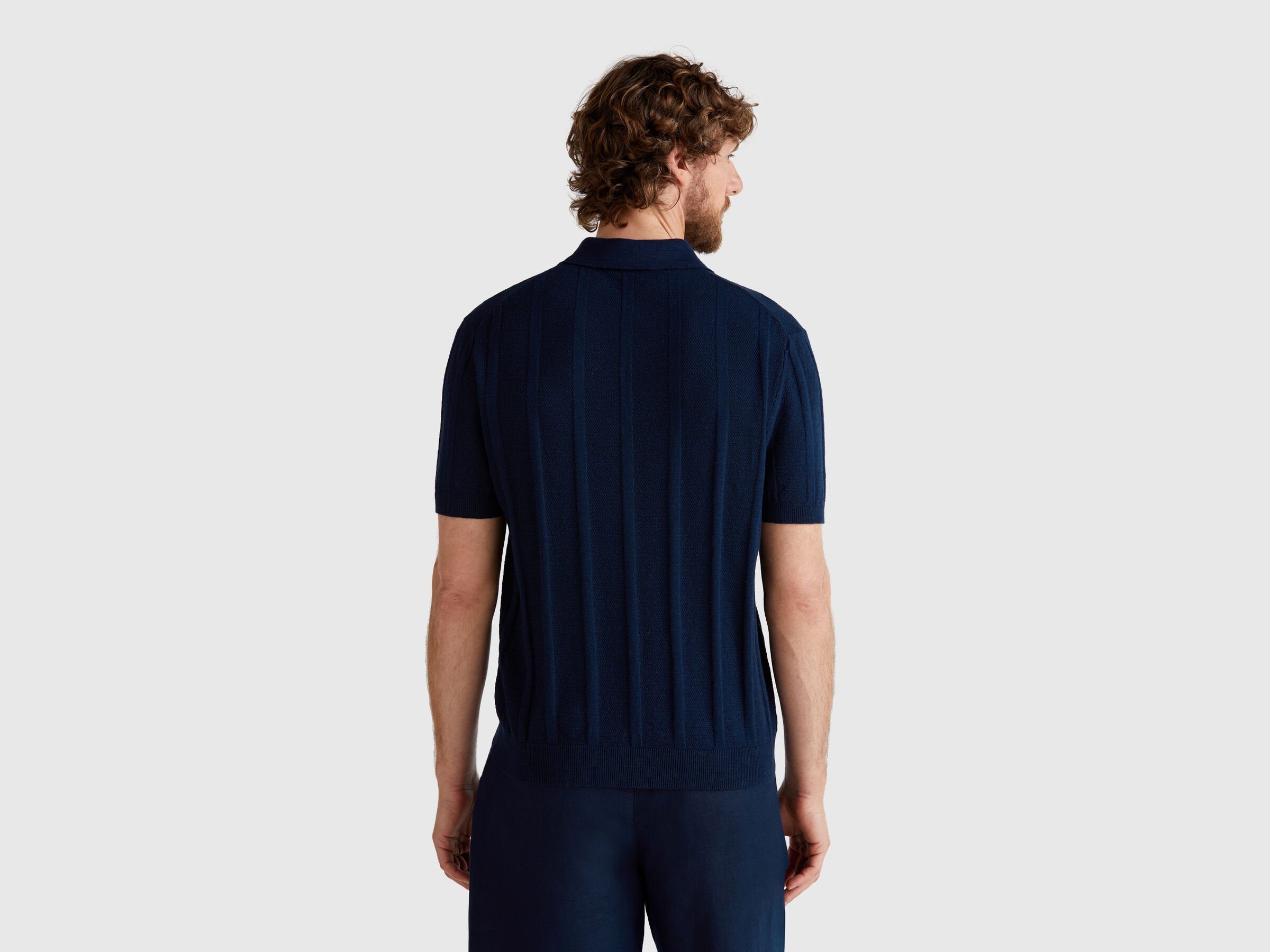 Polo en maille de lin mélangé – Image 2