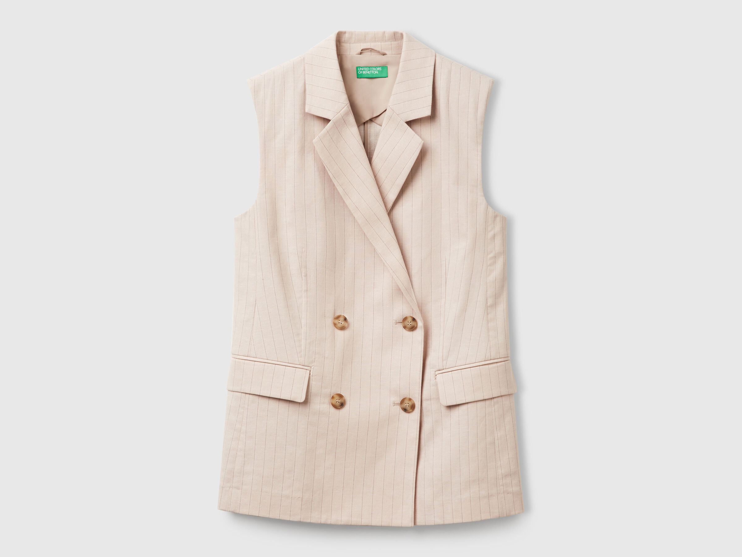 Gilet long à fines rayures – Image 3