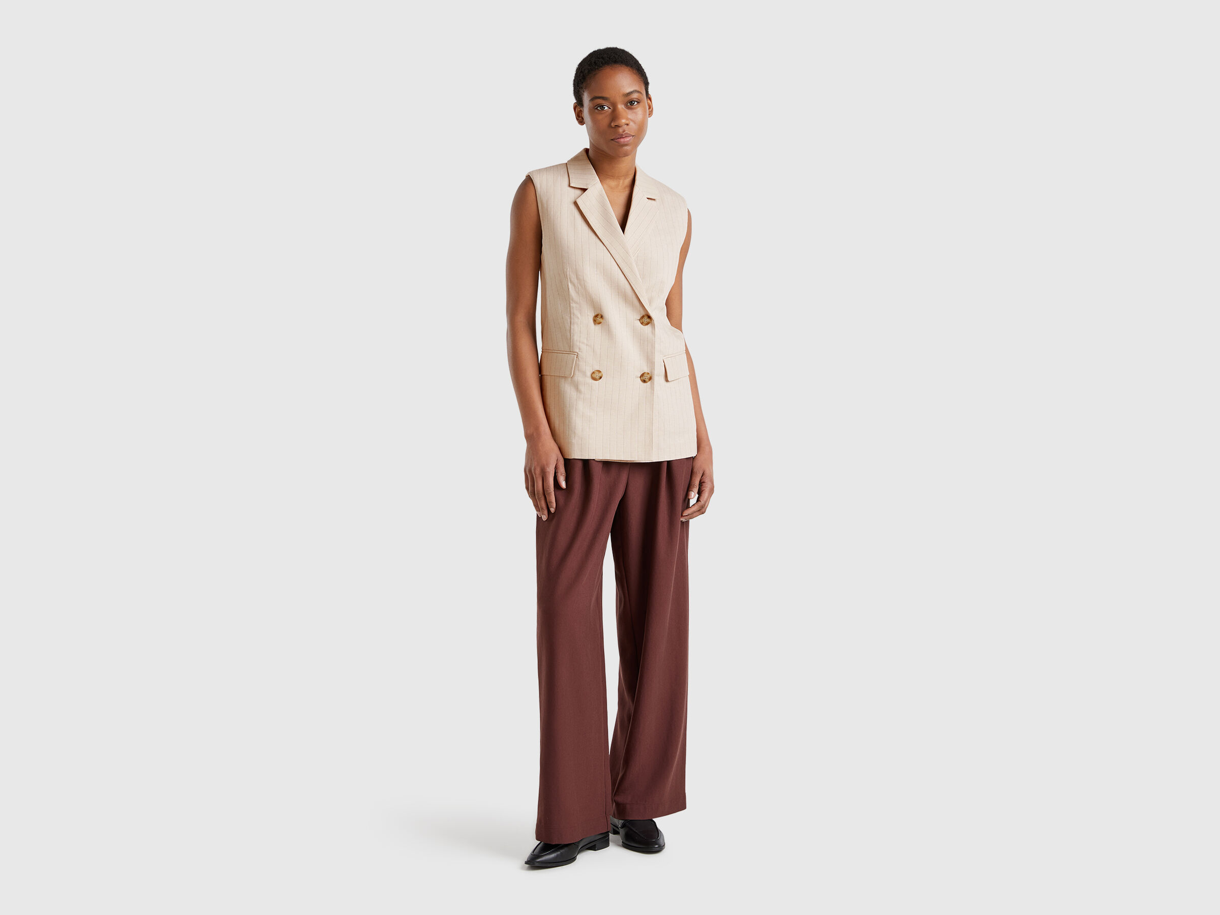 Gilet long à fines rayures – Image 5