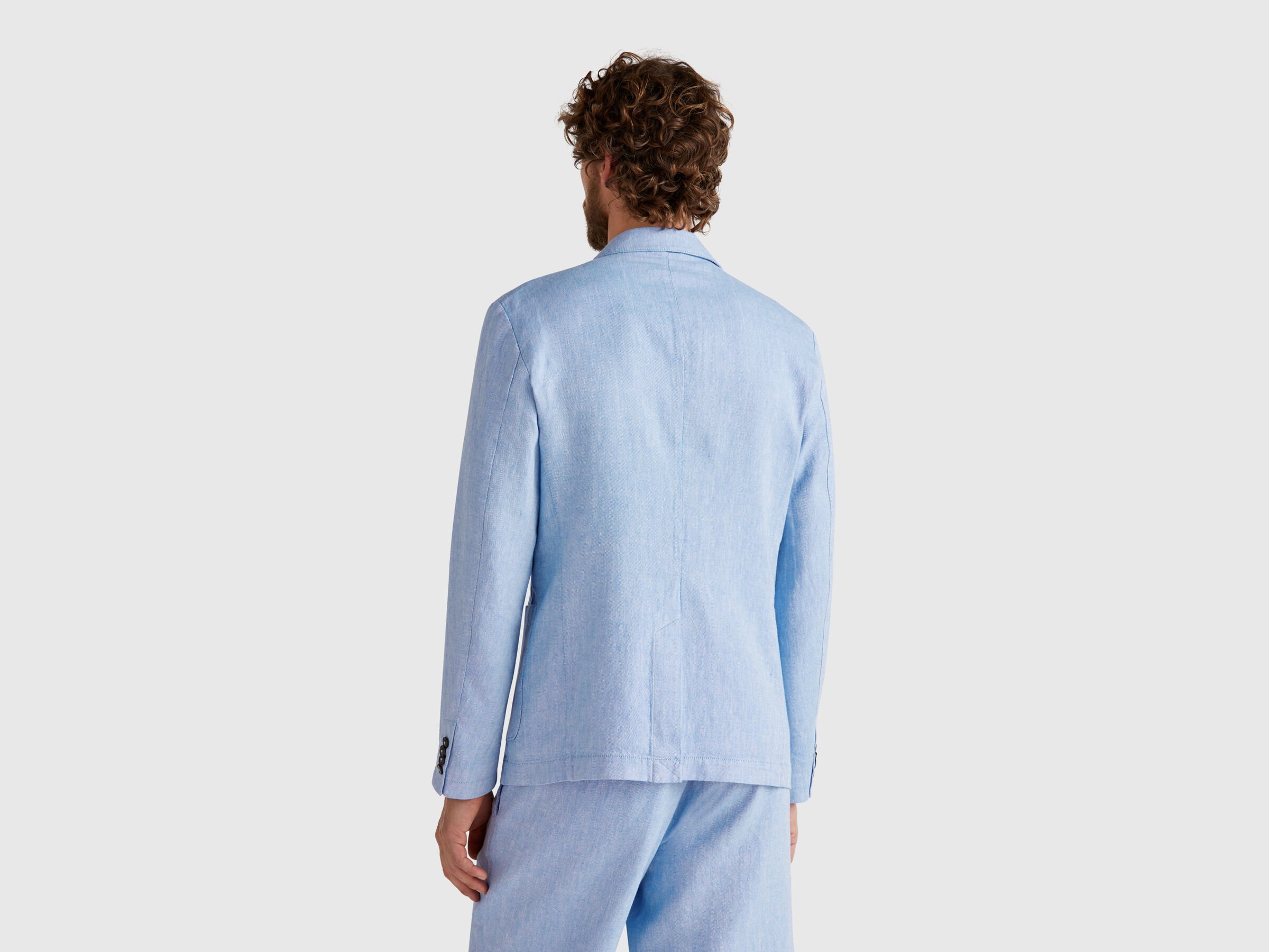 Blazer rayé en lin mélangé – Image 2