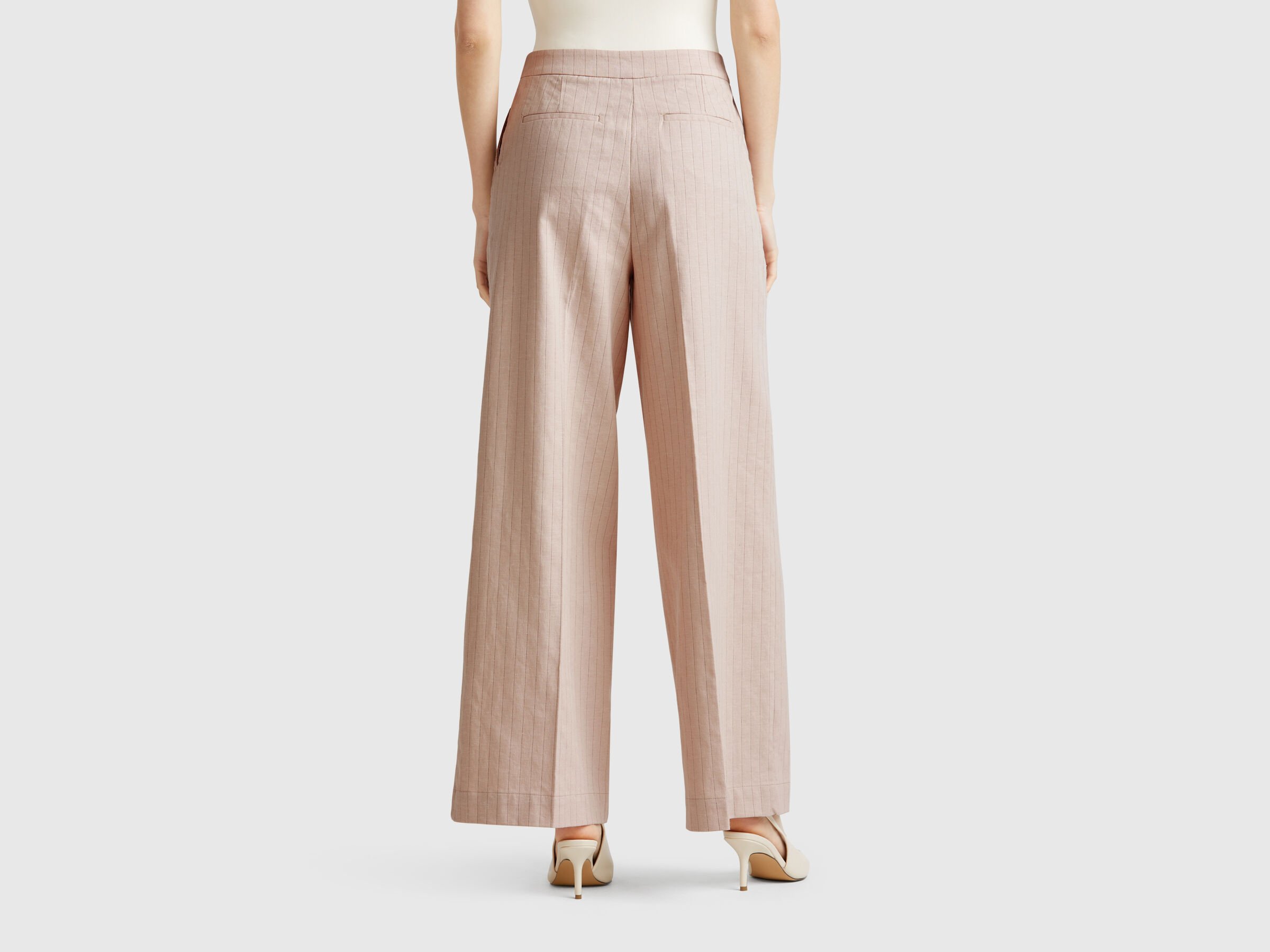 Pantalon palazzo à fines rayures – Image 2