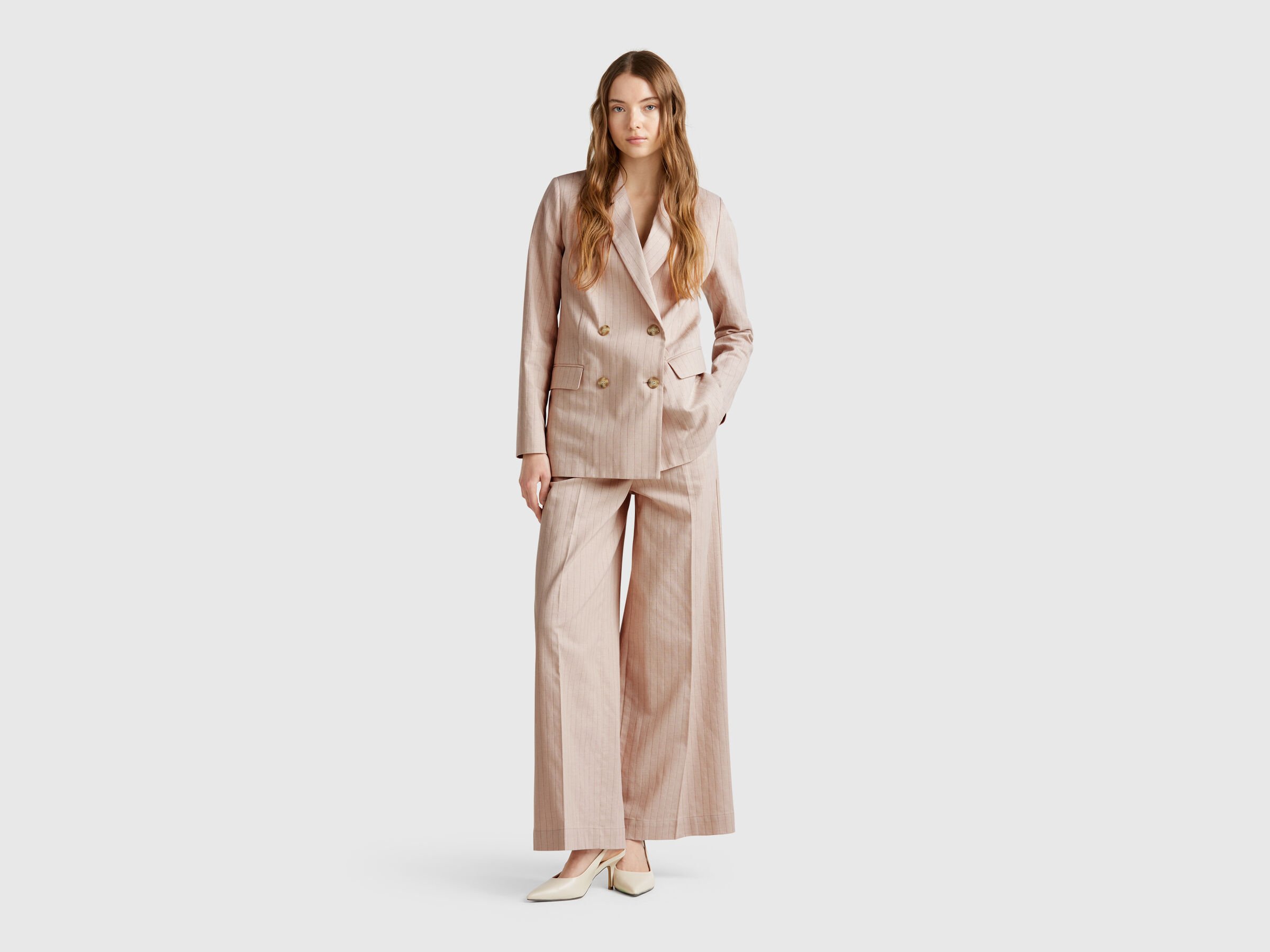 Pantalon palazzo à fines rayures – Image 5