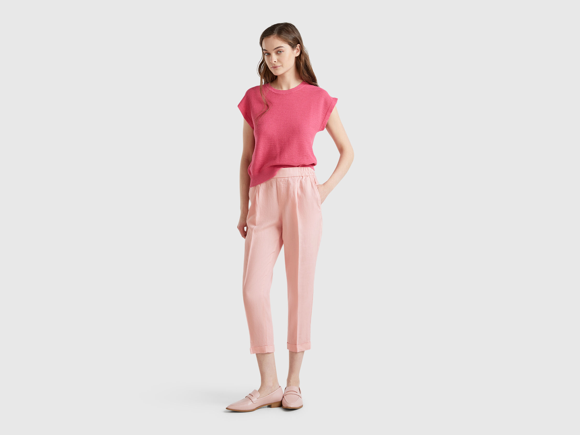 Pantalon court en 100% lin – Image 3