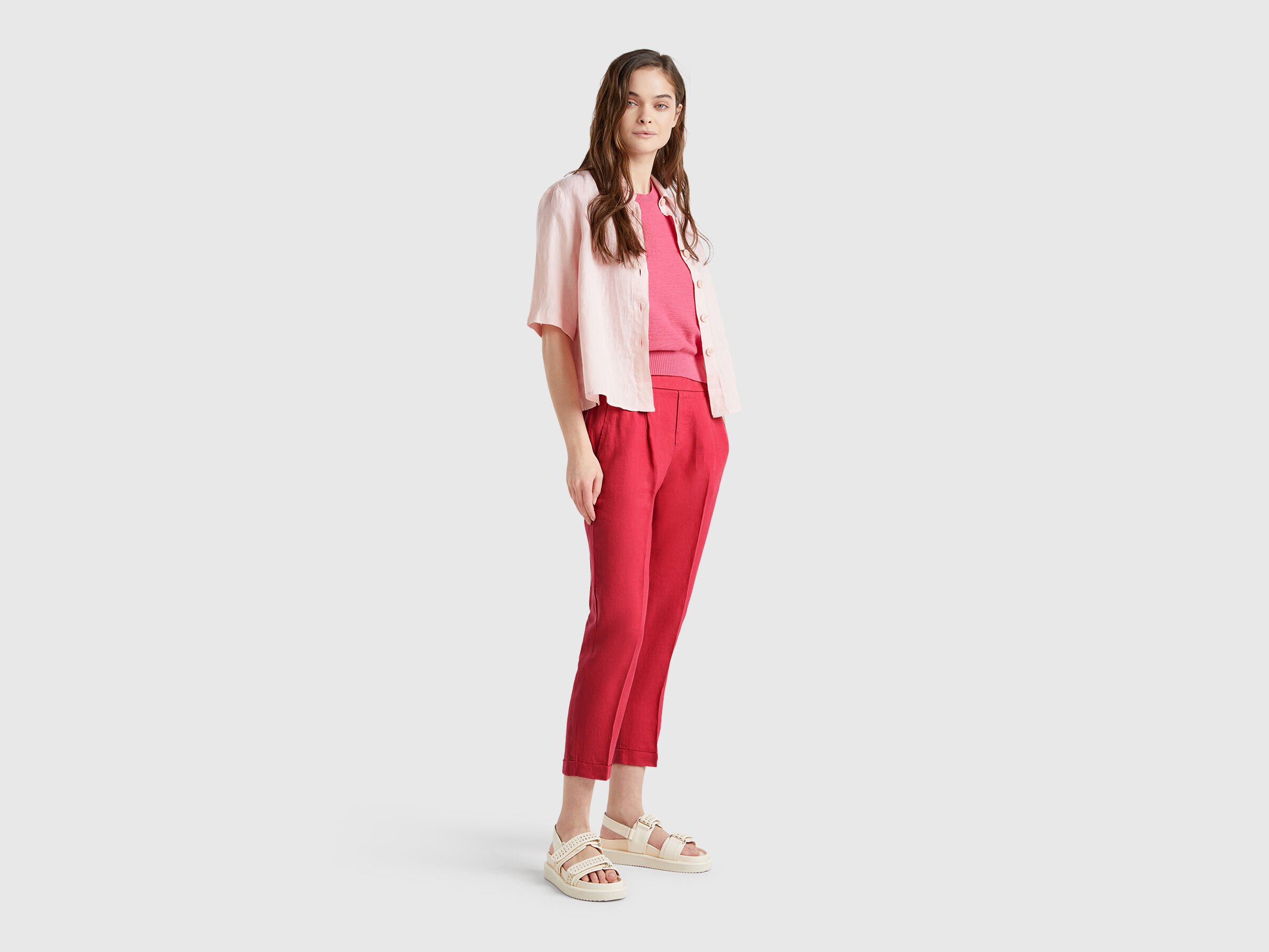 Pantalon court en 100% lin – Image 3