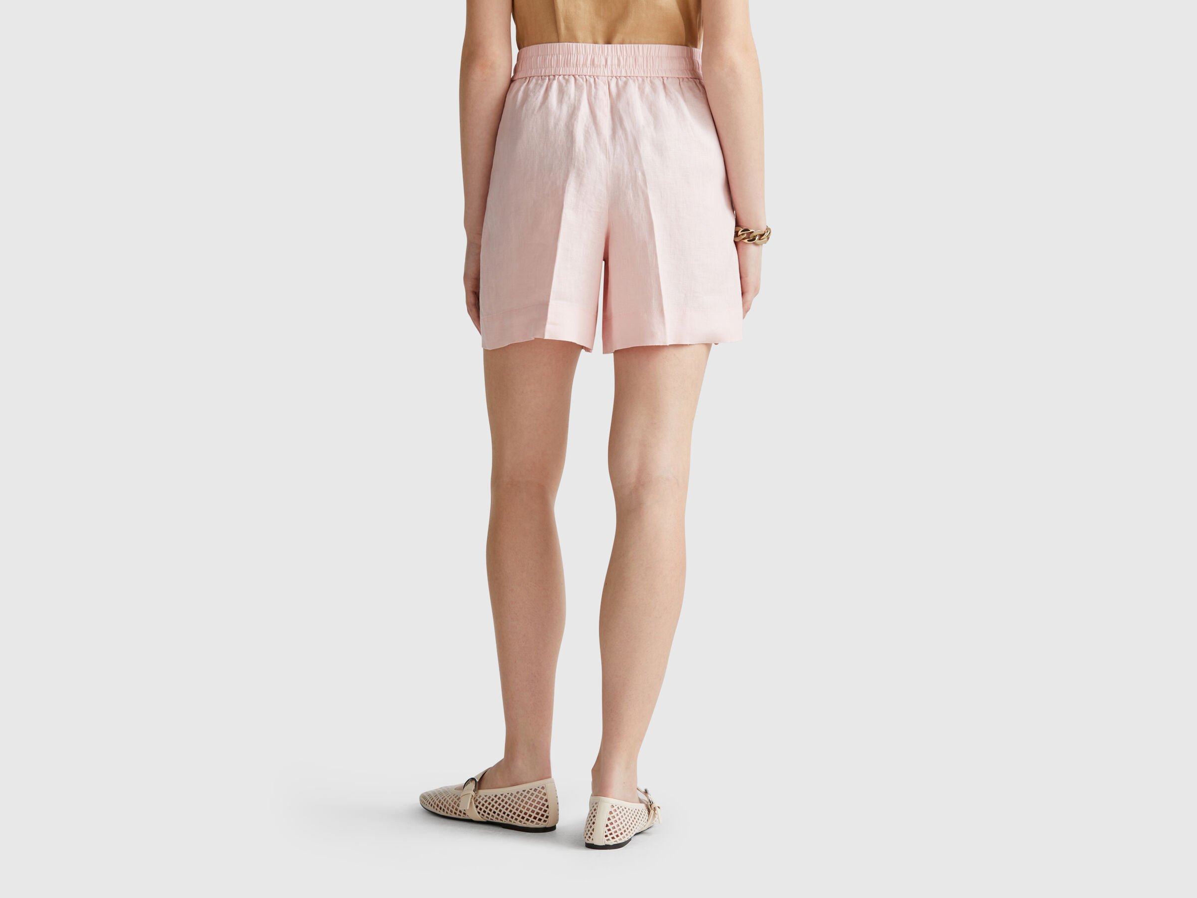 Short en pur lin avec cordon de serrage – Image 2