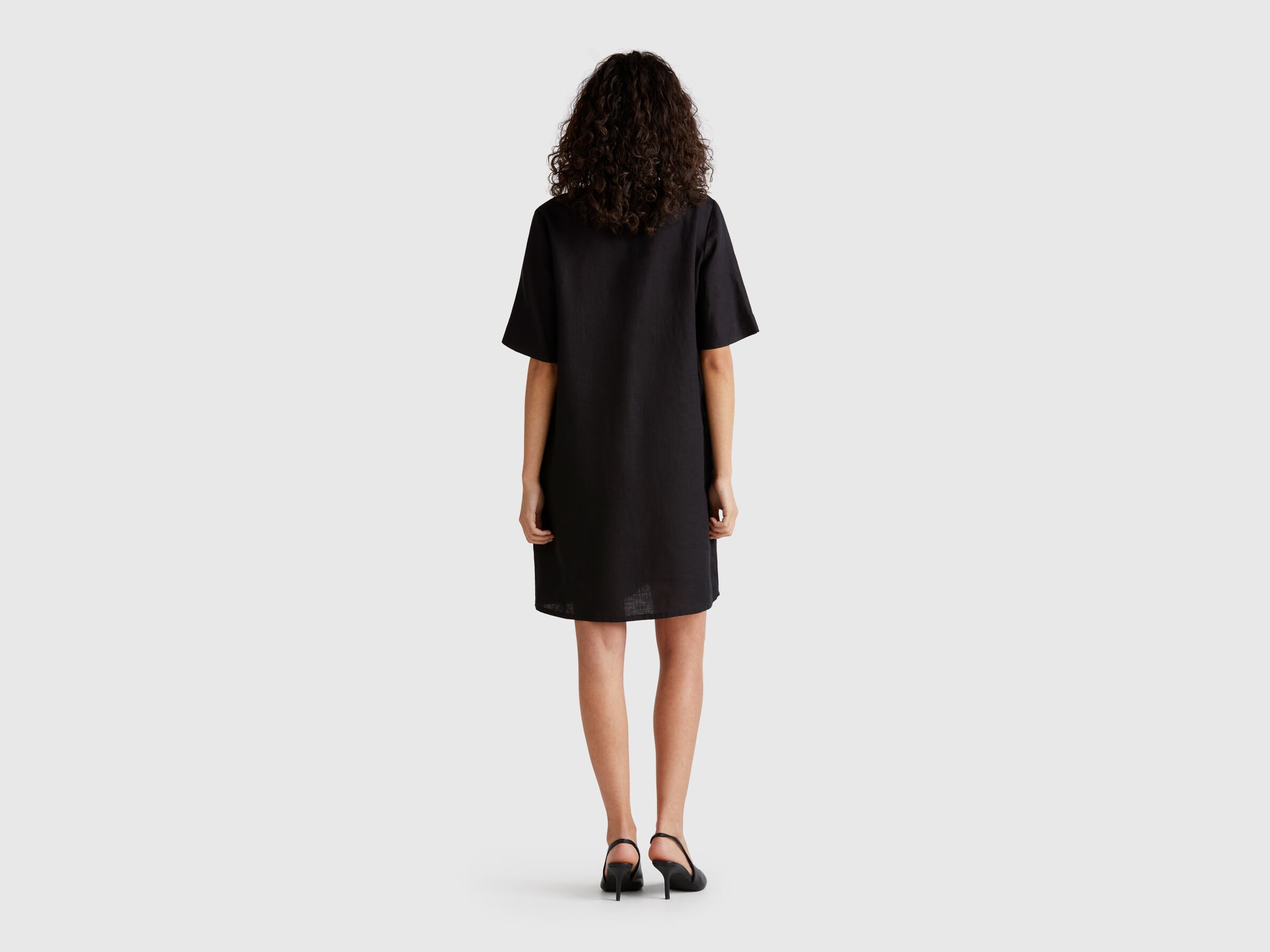 Robe à manches courtes en pur lin – Image 2