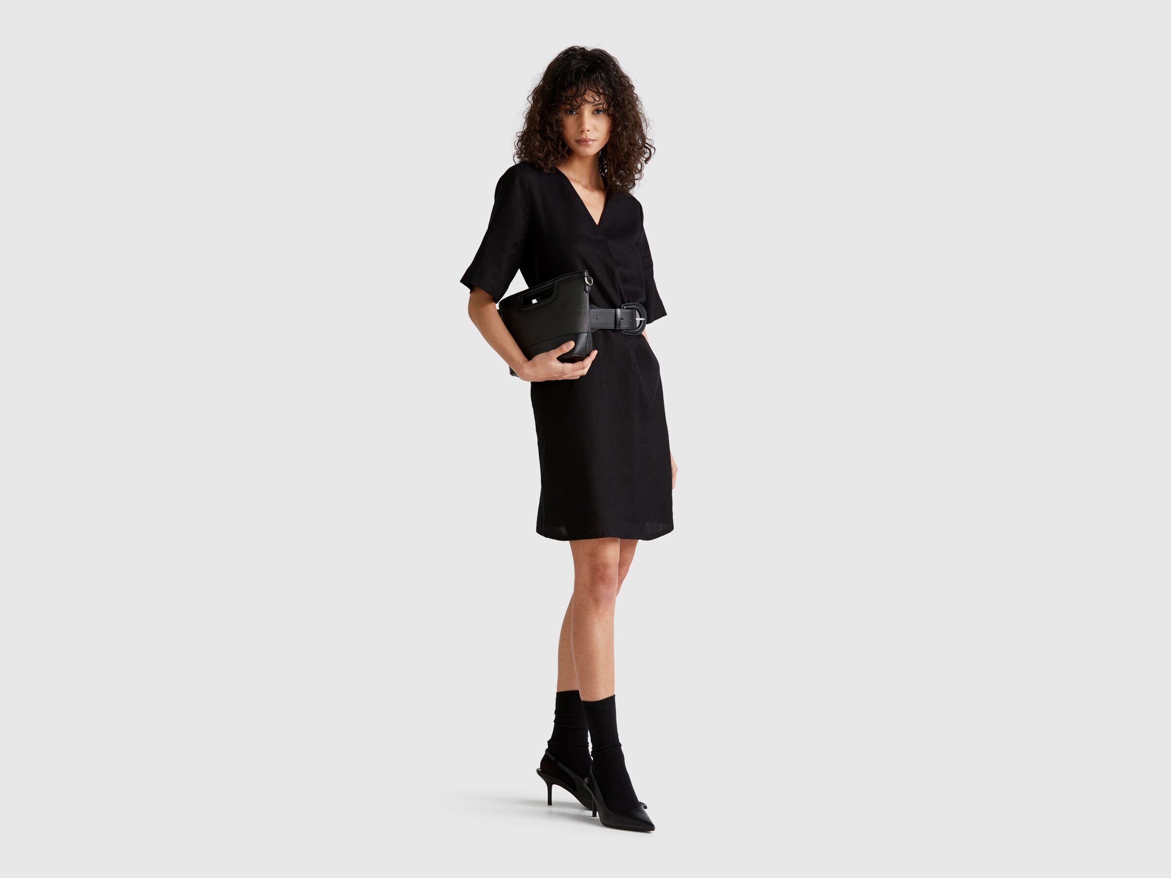 Robe à manches courtes en pur lin – Image 5