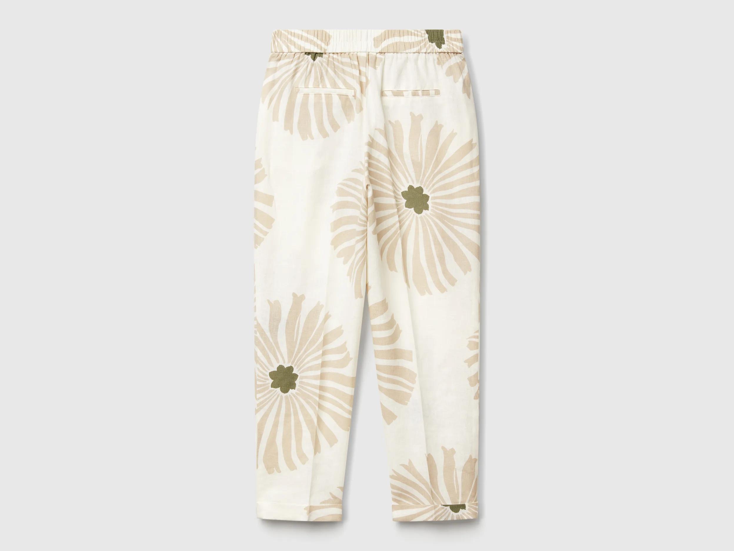 Pantalon en lin imprimé Pantalon en lin imprimé