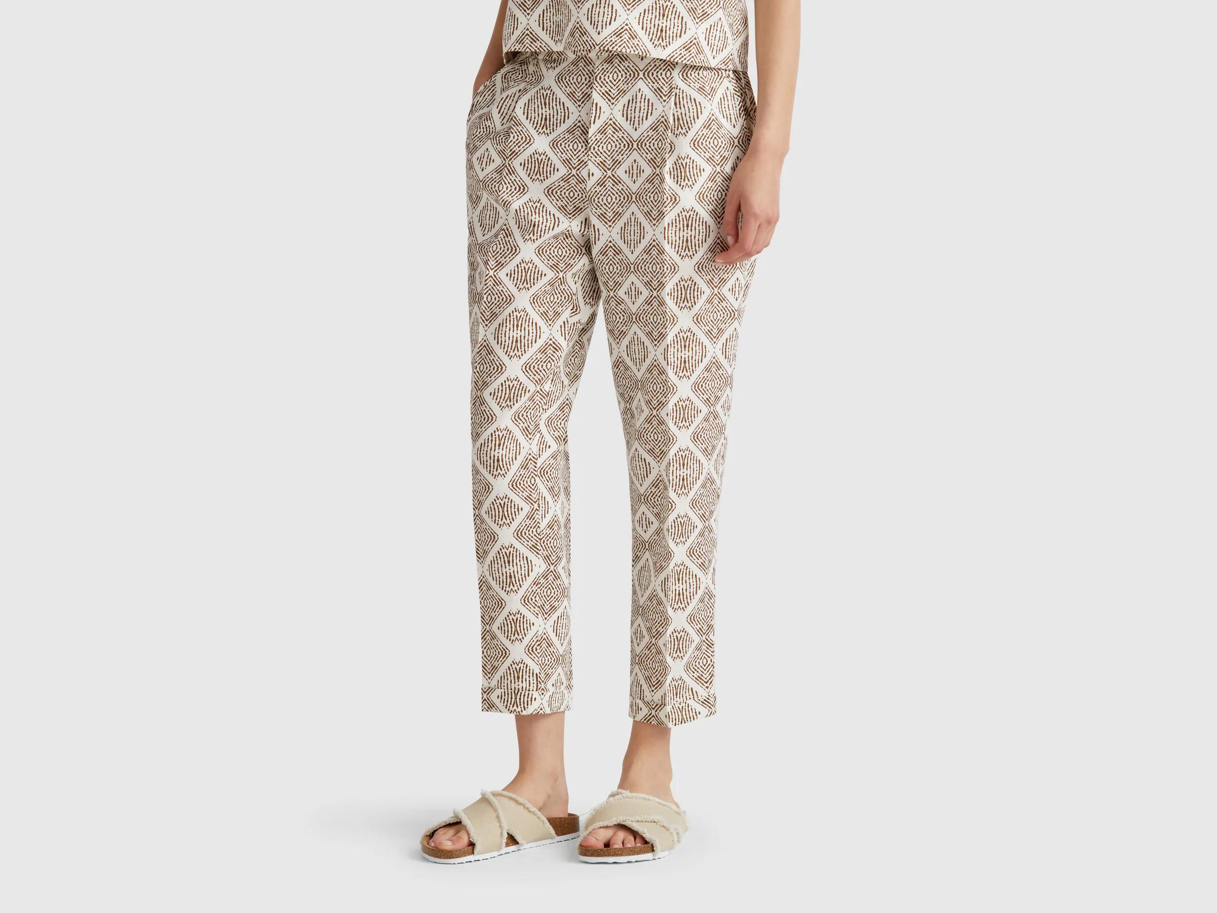 Pantalon en lin imprimé – Image 3