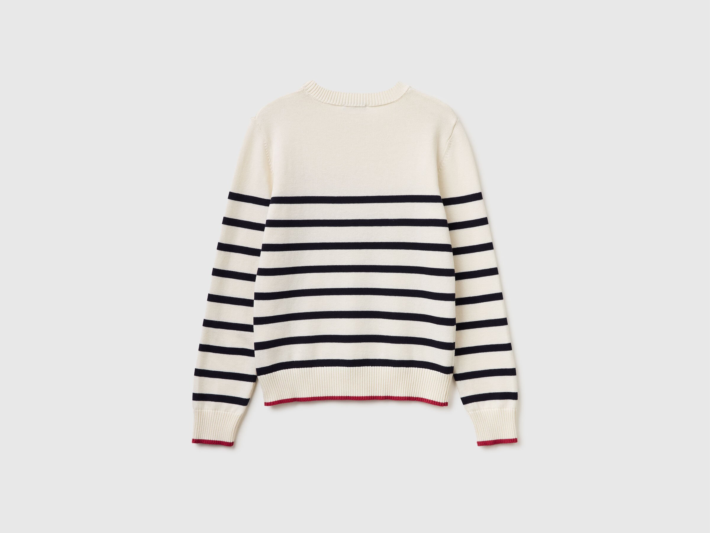 Pull rayé avec inscription brodée – Image 2