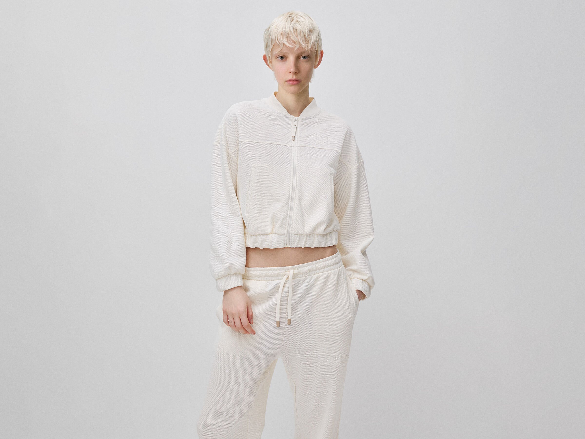 Sweat-shirt style bomber avec broderie Sweat-shirt style bomber avec broderie
