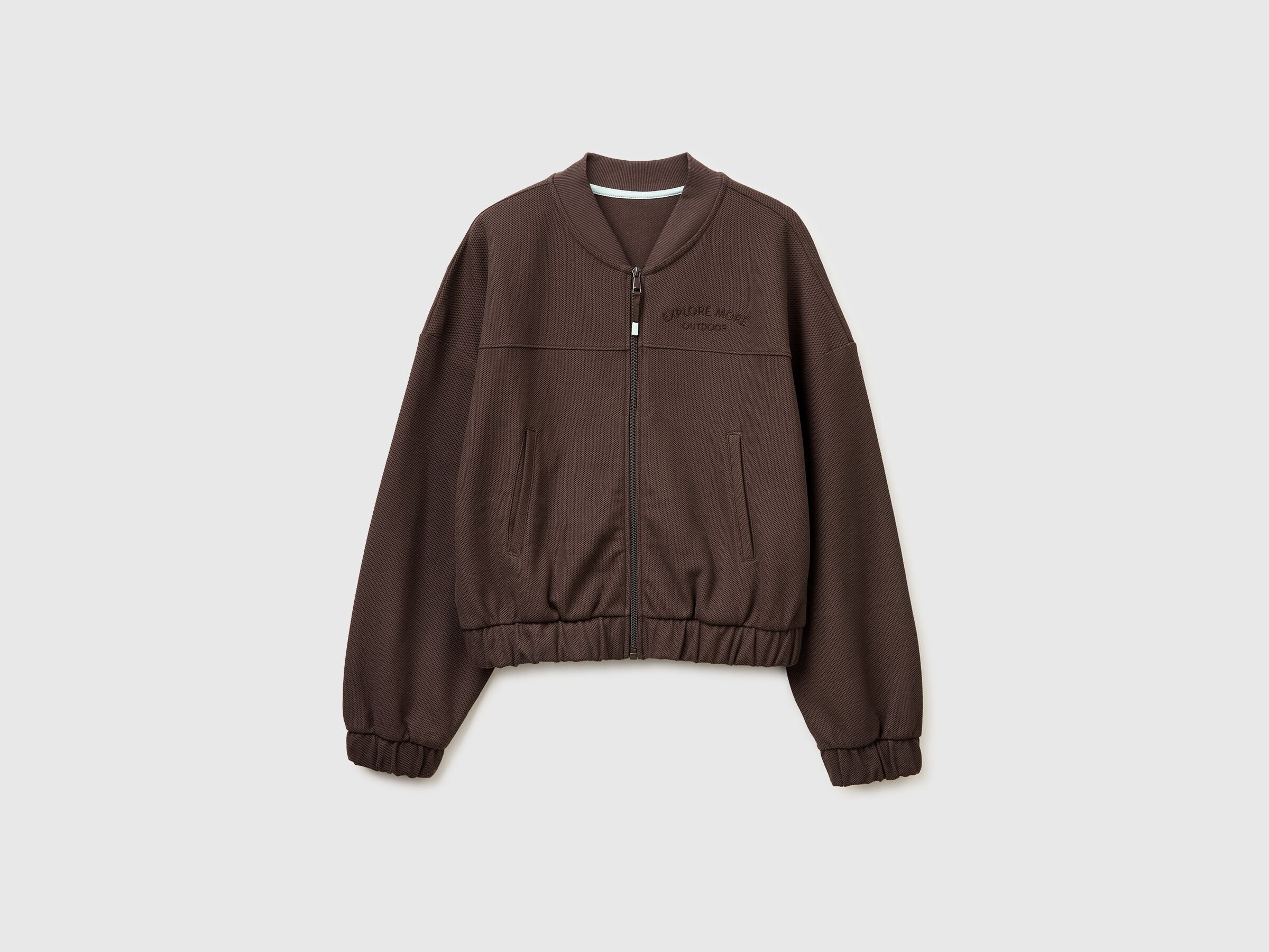 Sweat-shirt style bomber avec broderie Sweat-shirt style bomber avec broderie