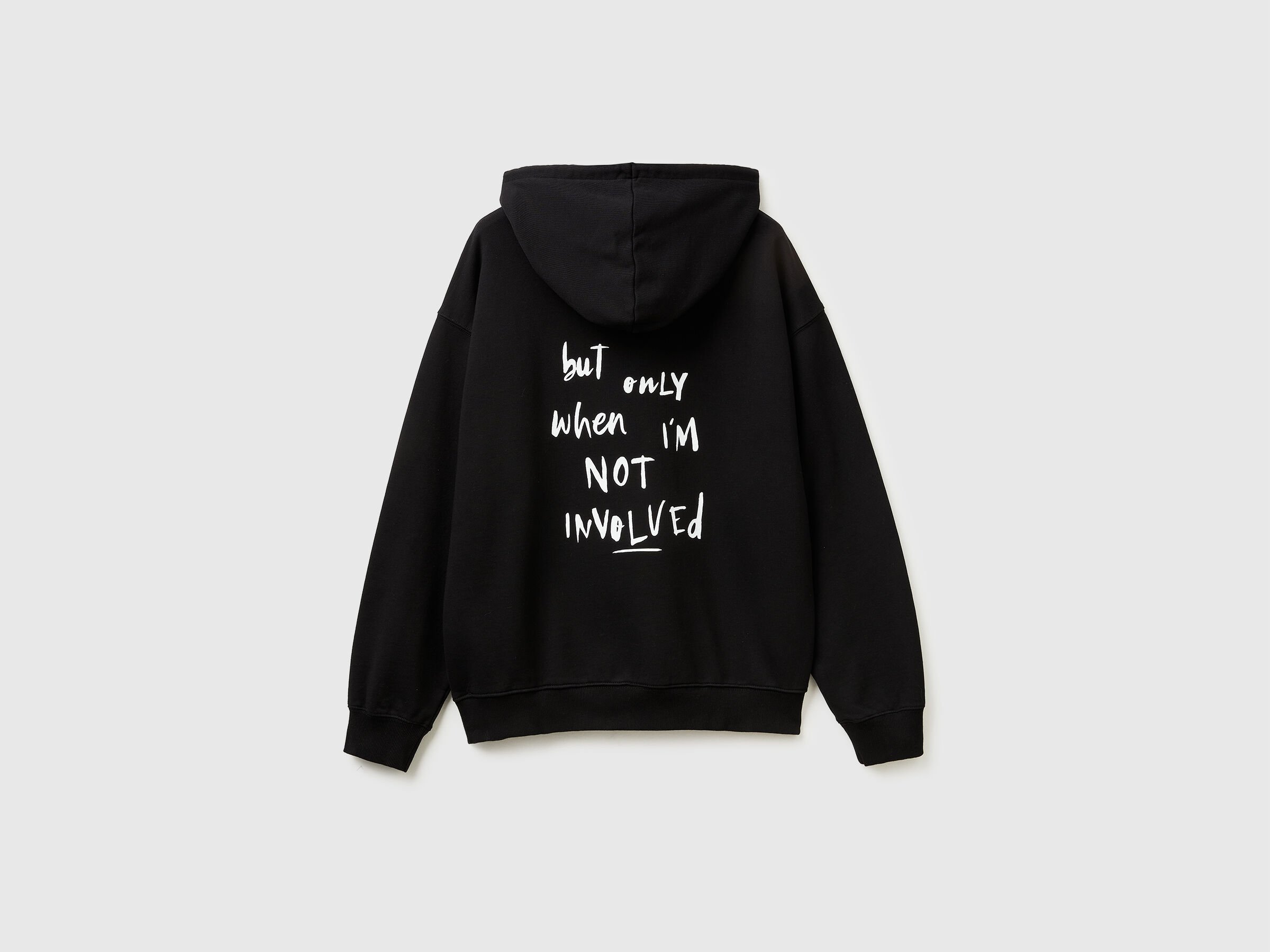 Sweat à capuche imprimé avec slogan – Image 2