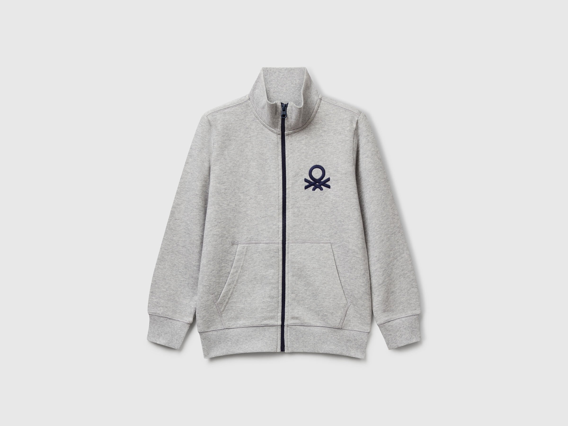 Sweat-shirt zippé en pur coton Sweat-shirt zippé en pur coton