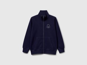 Sweat-shirt zippé en pur coton Sweat-shirt zippé en pur coton