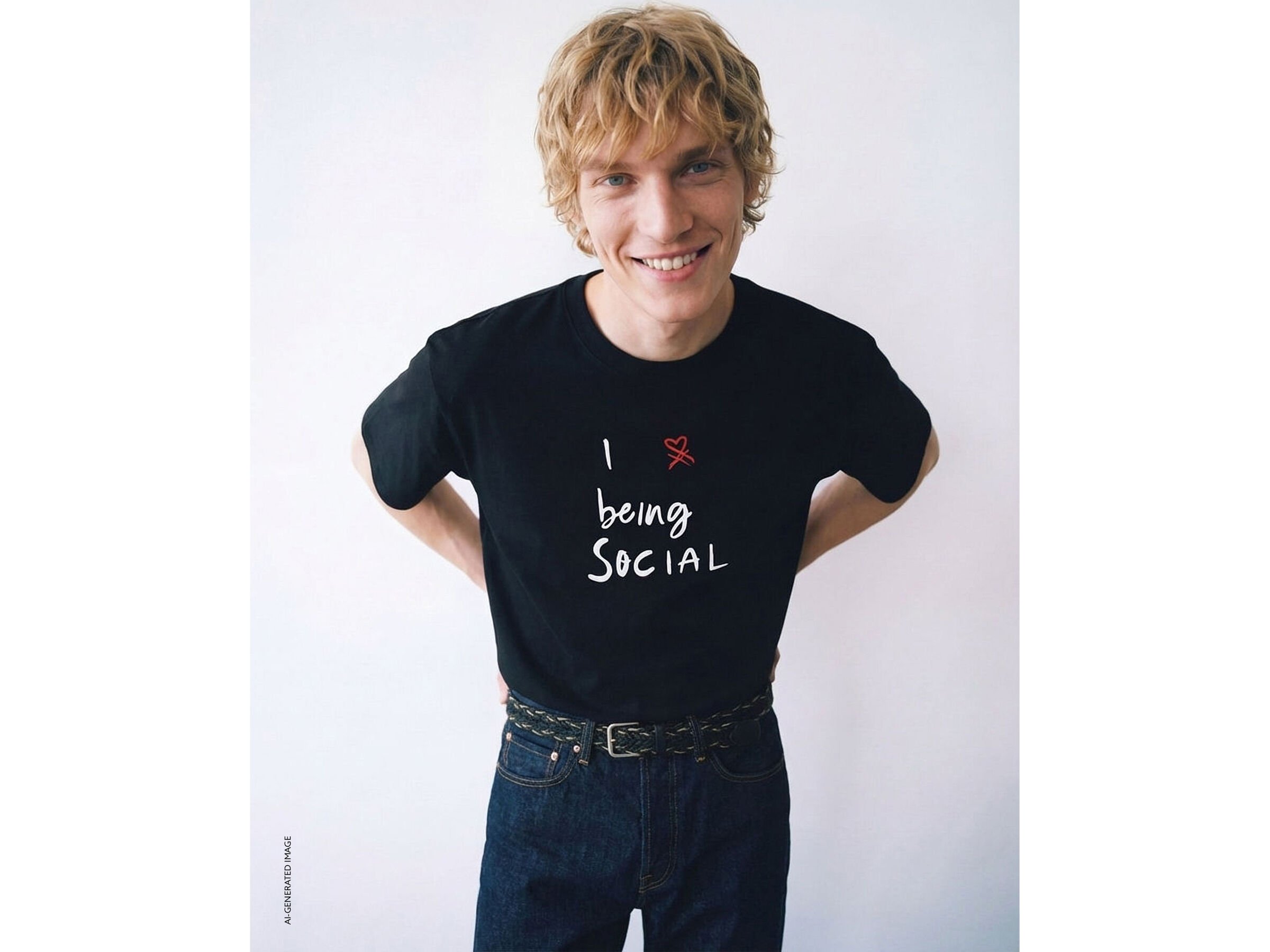 T-shirt en coton biologique avec imprimé slogan T-shirt en coton biologique avec imprimé slogan