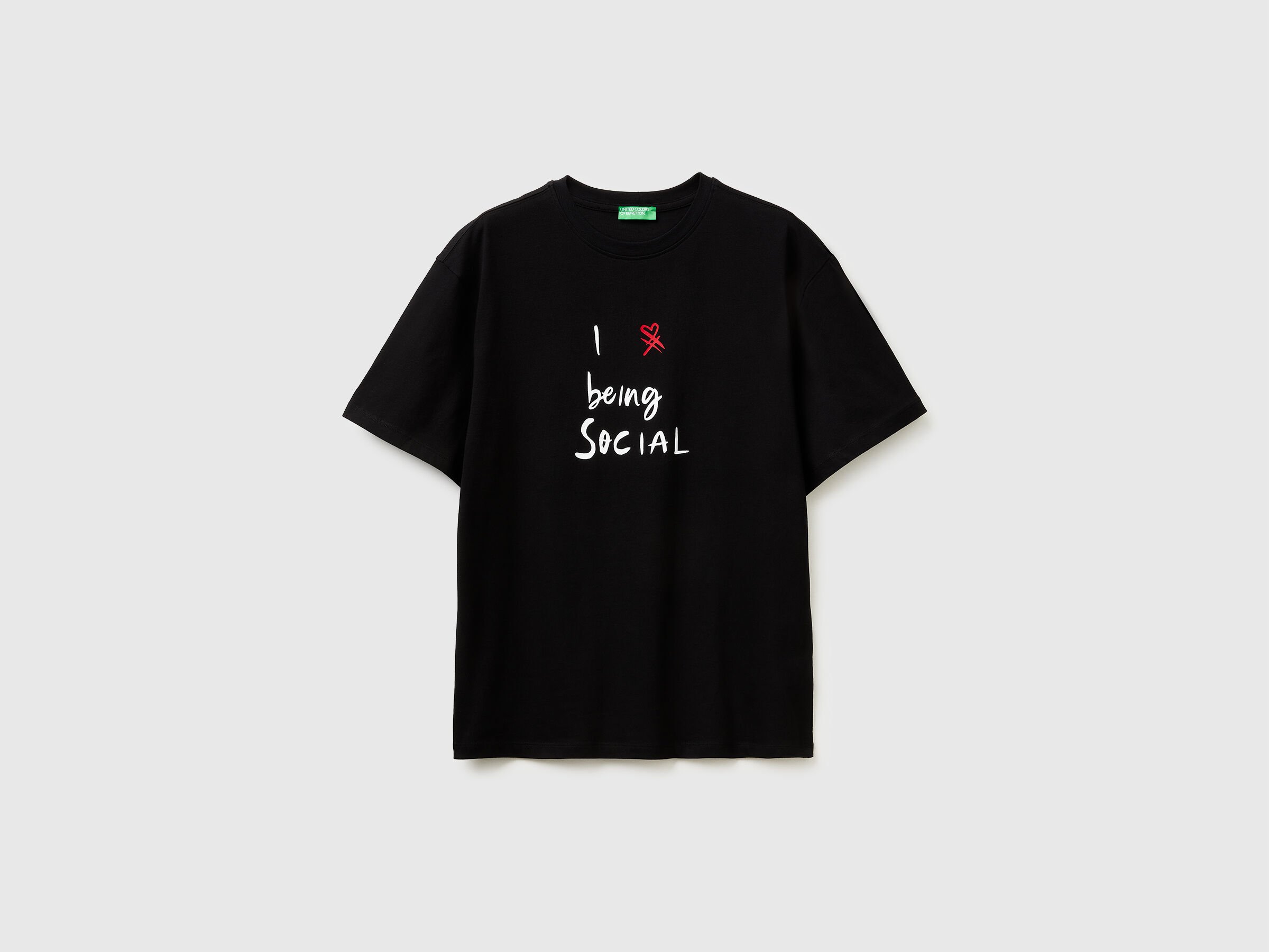 T-shirt en coton biologique avec imprimé slogan – Image 2