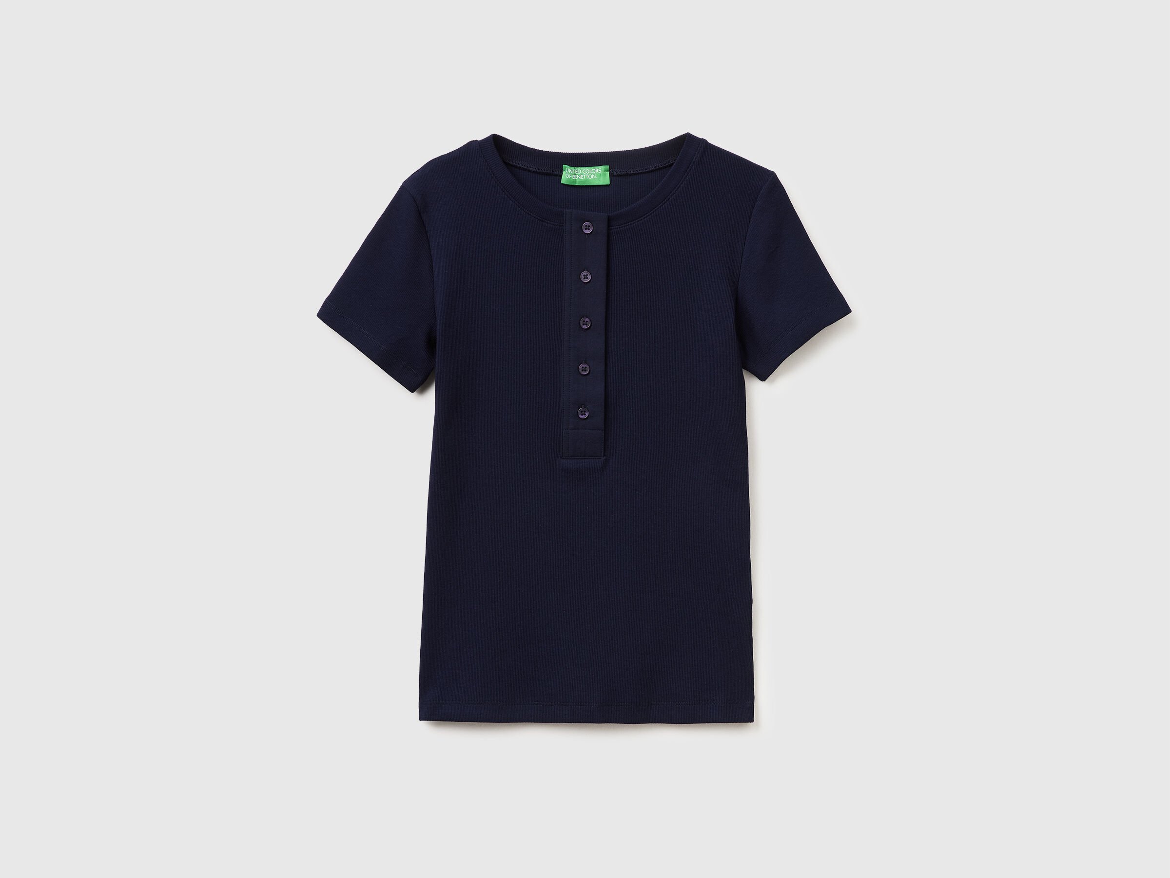 T-shirt henley côtelé T-shirt henley côtelé