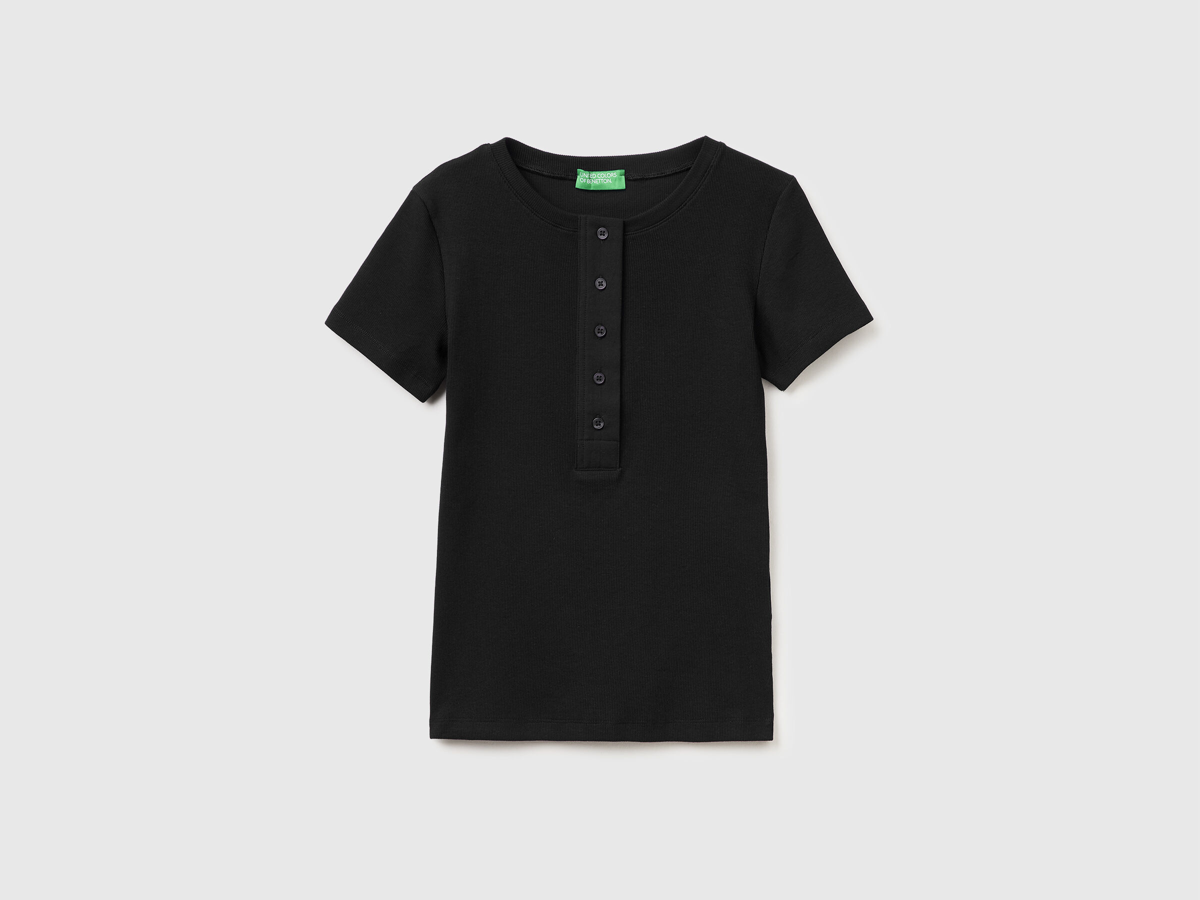 T-shirt henley côtelé T-shirt henley côtelé