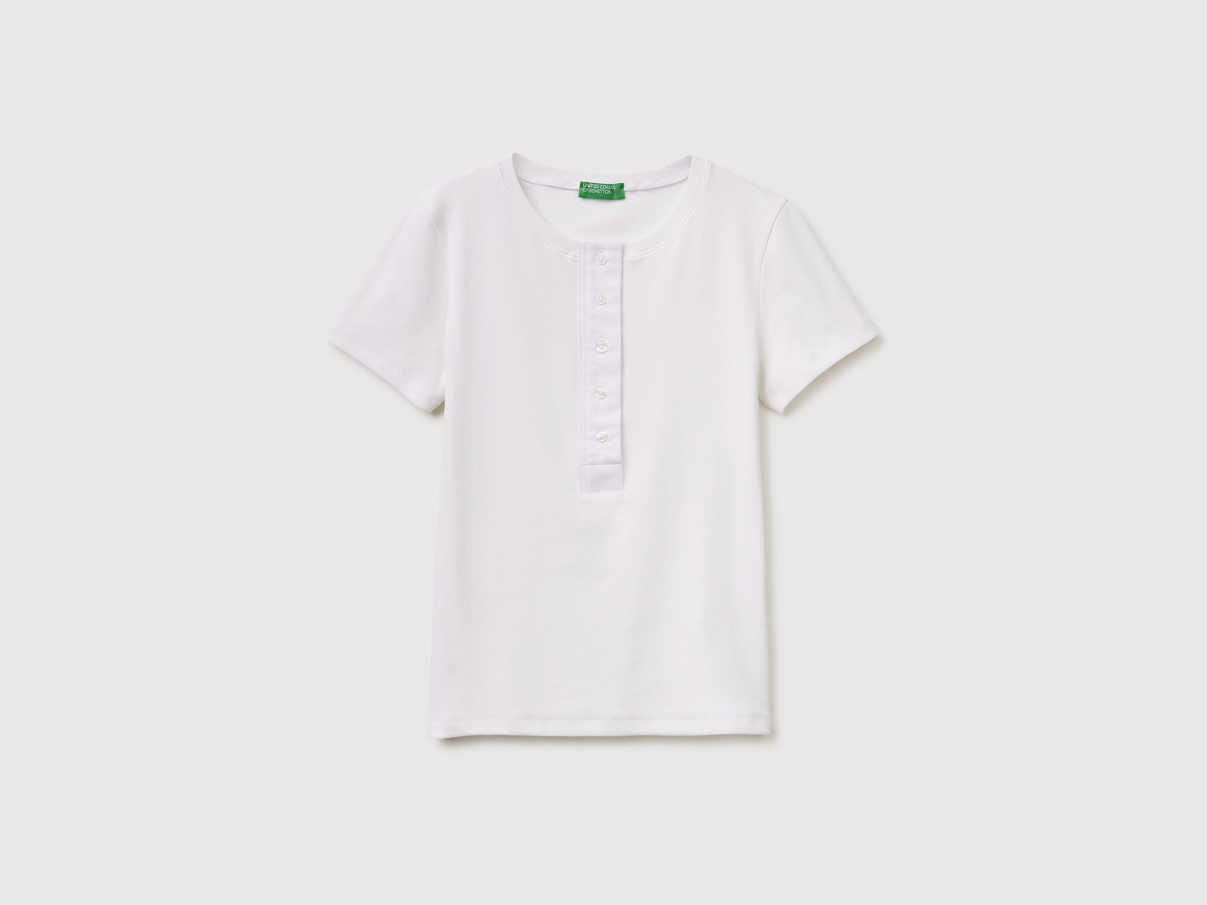 T-shirt henley côtelé T-shirt henley côtelé