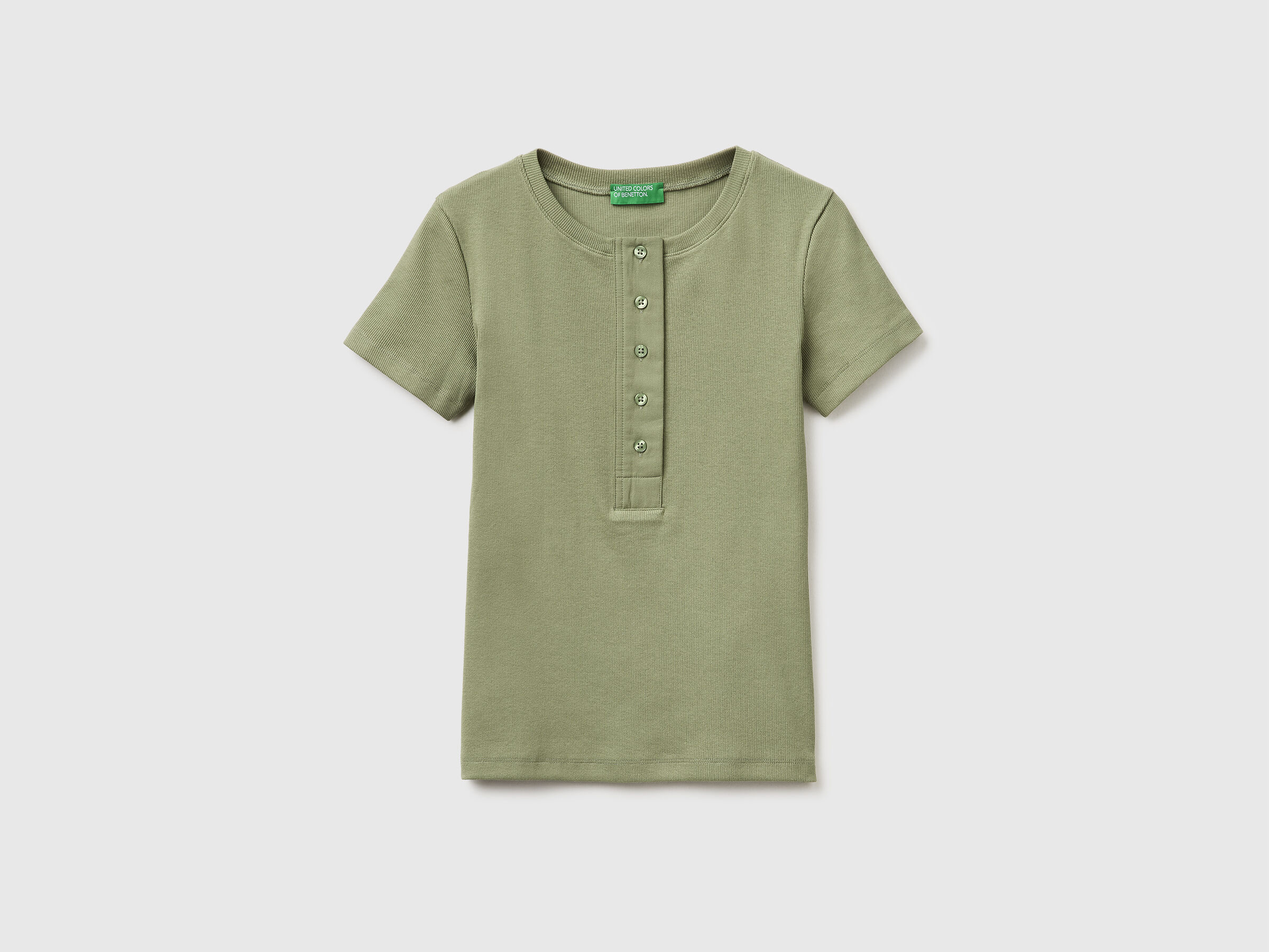 T-shirt henley côtelé T-shirt henley côtelé