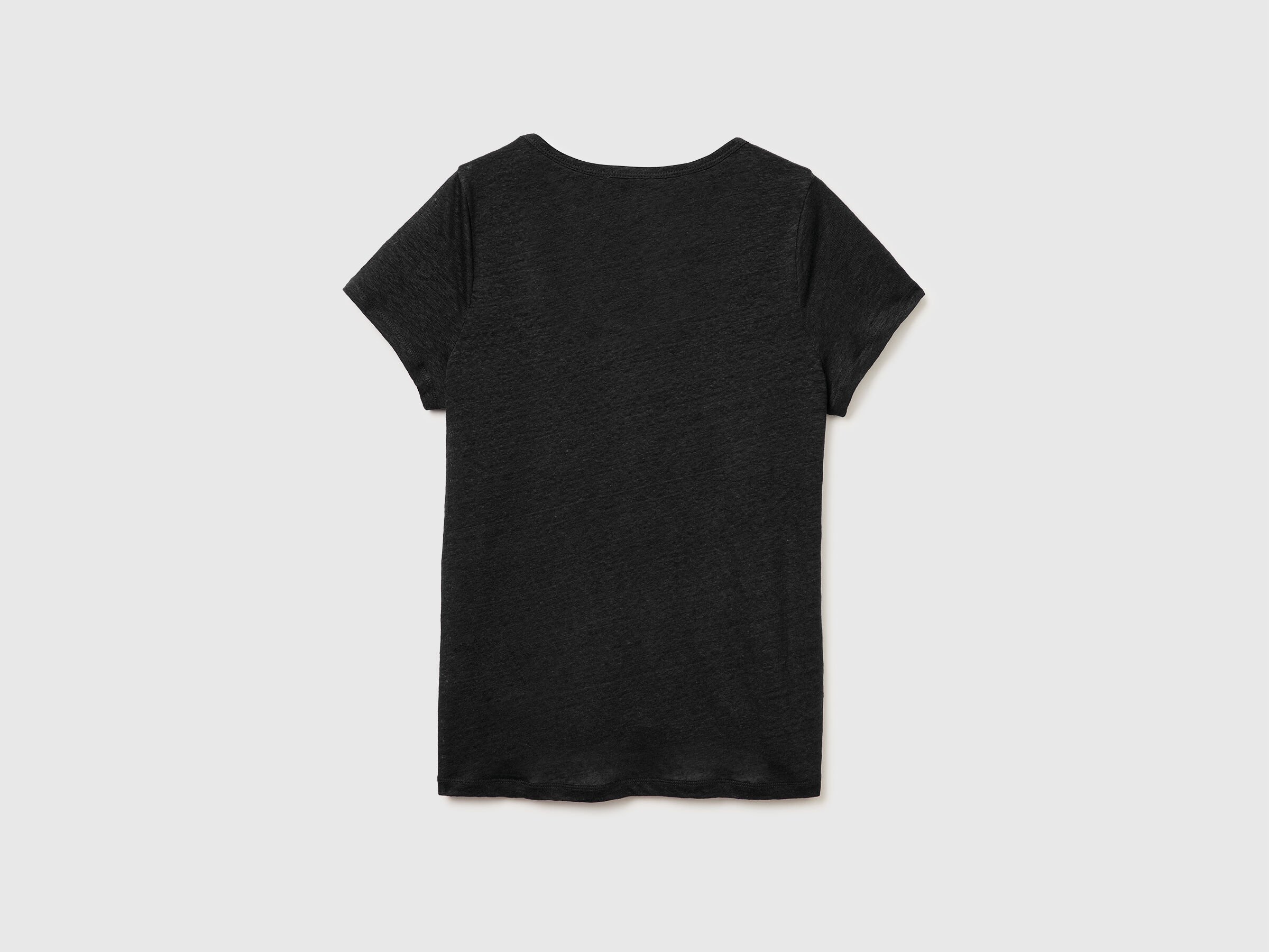 T-shirt à col rond en pur lin – Image 2